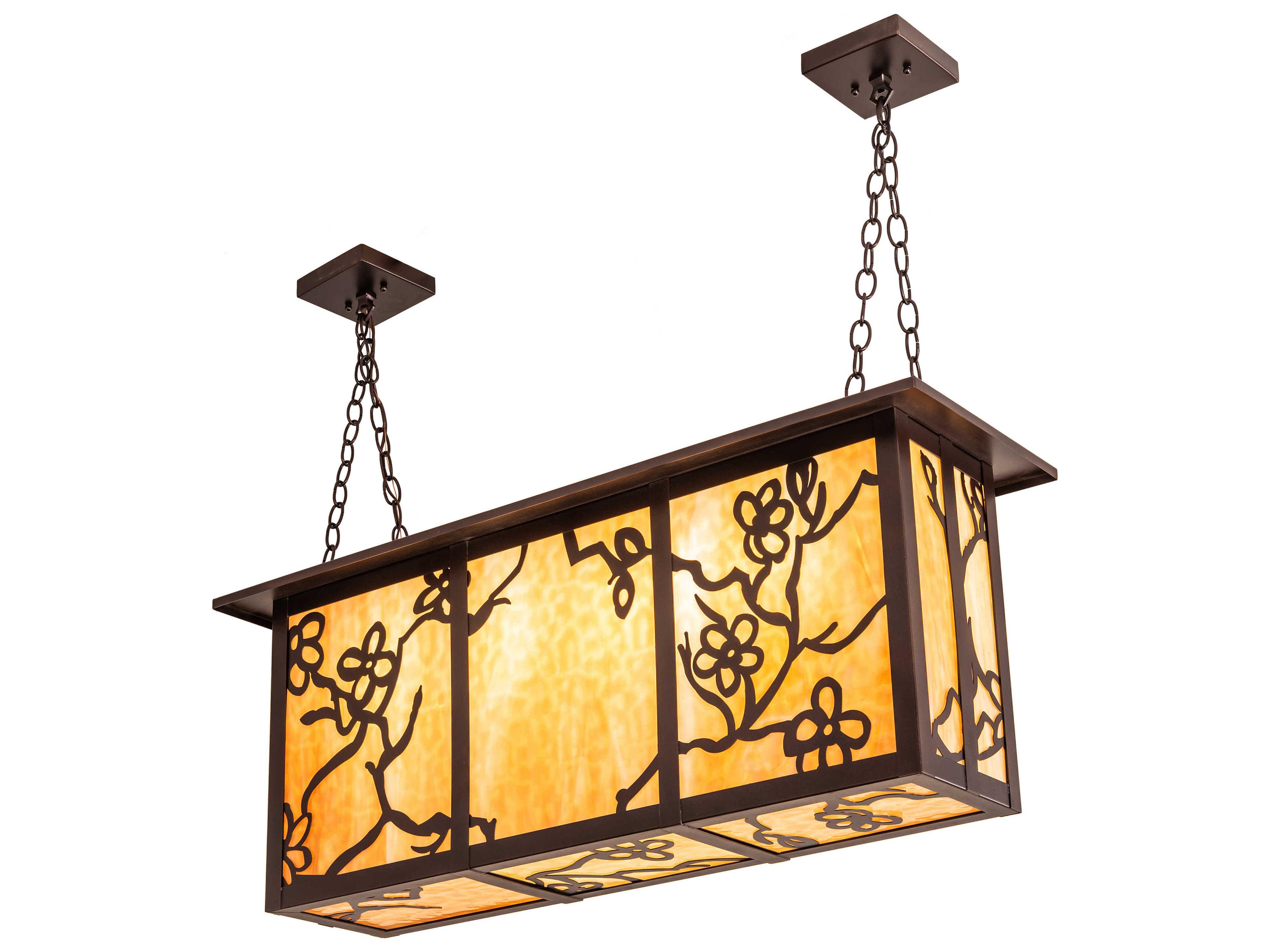 Meyda Foliage 4 - Light Glass Outdoor Hanging Light