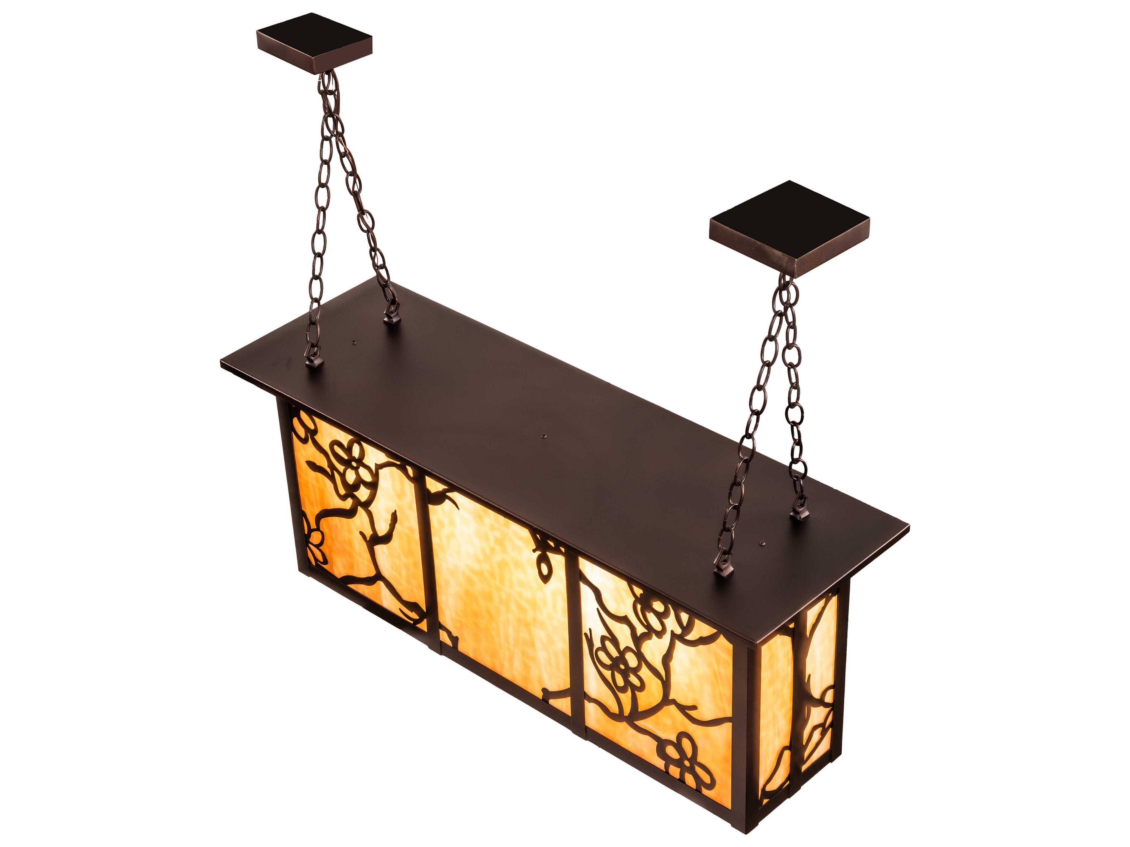 Meyda Foliage 4 - Light Glass Outdoor Hanging Light