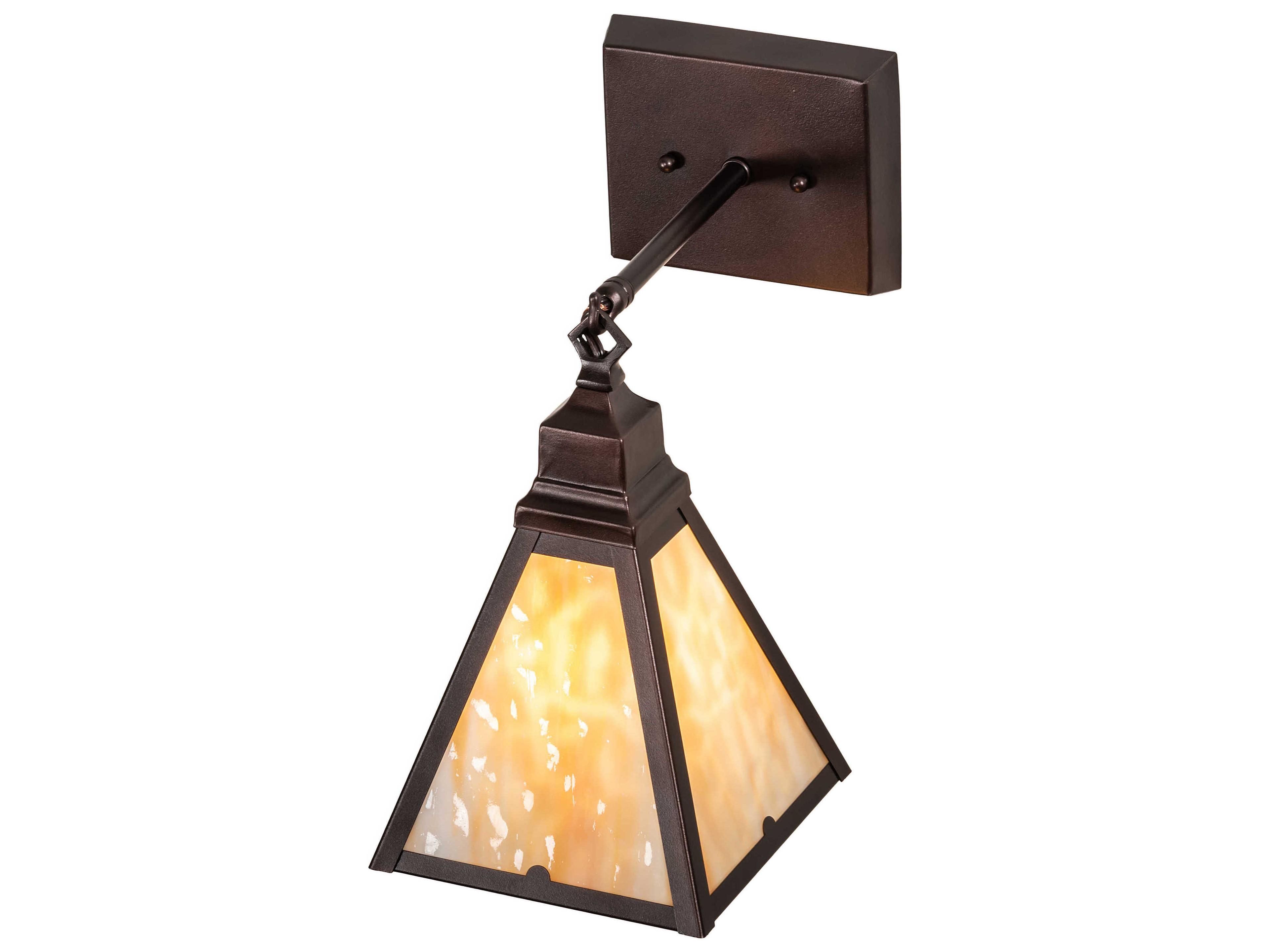 Meyda Arnage 1 - Light Glass Outdoor Wall Light