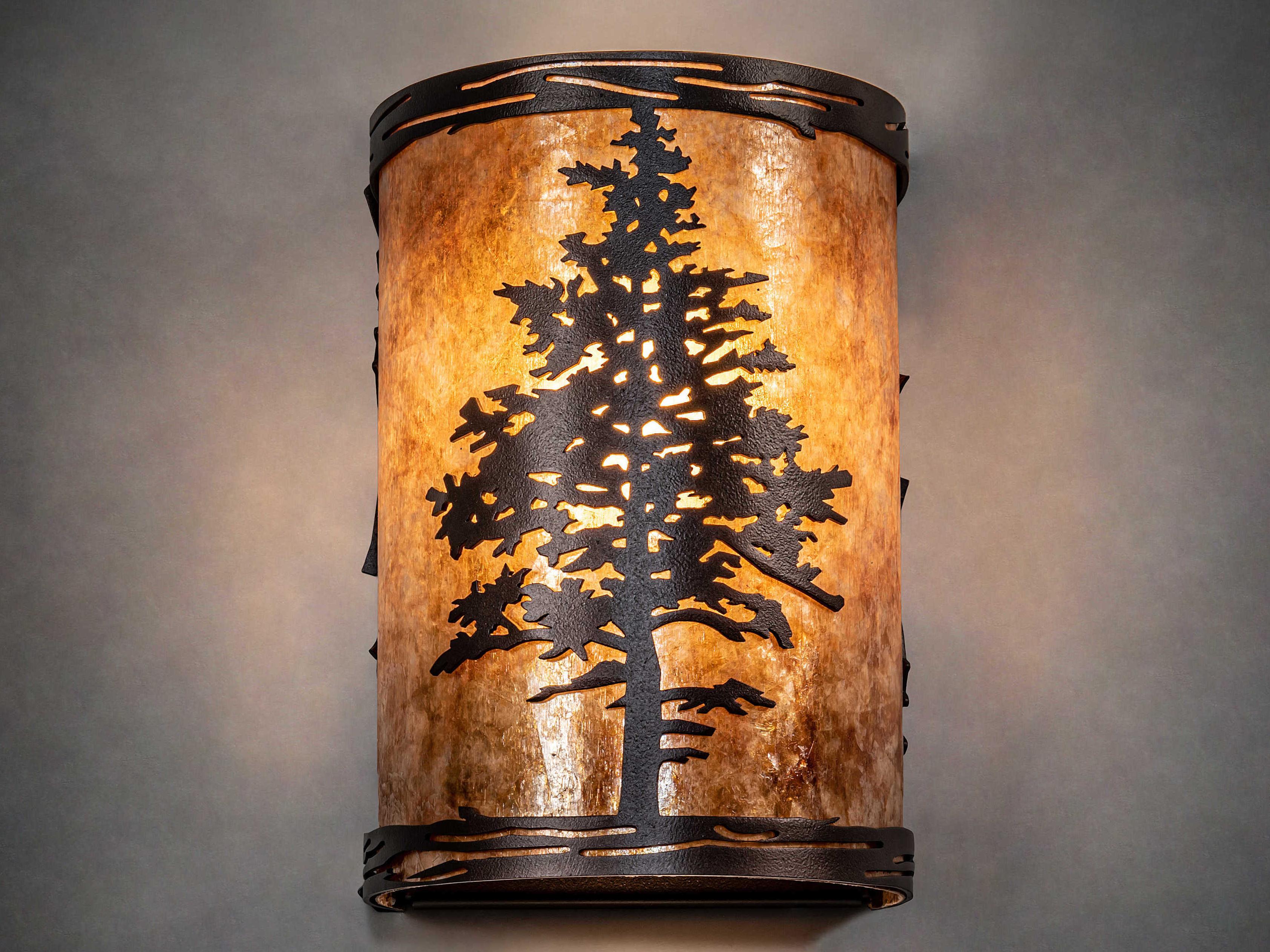 Meyda Tamarack 1-Light Mahogany Bronze Brown Wall Sconce