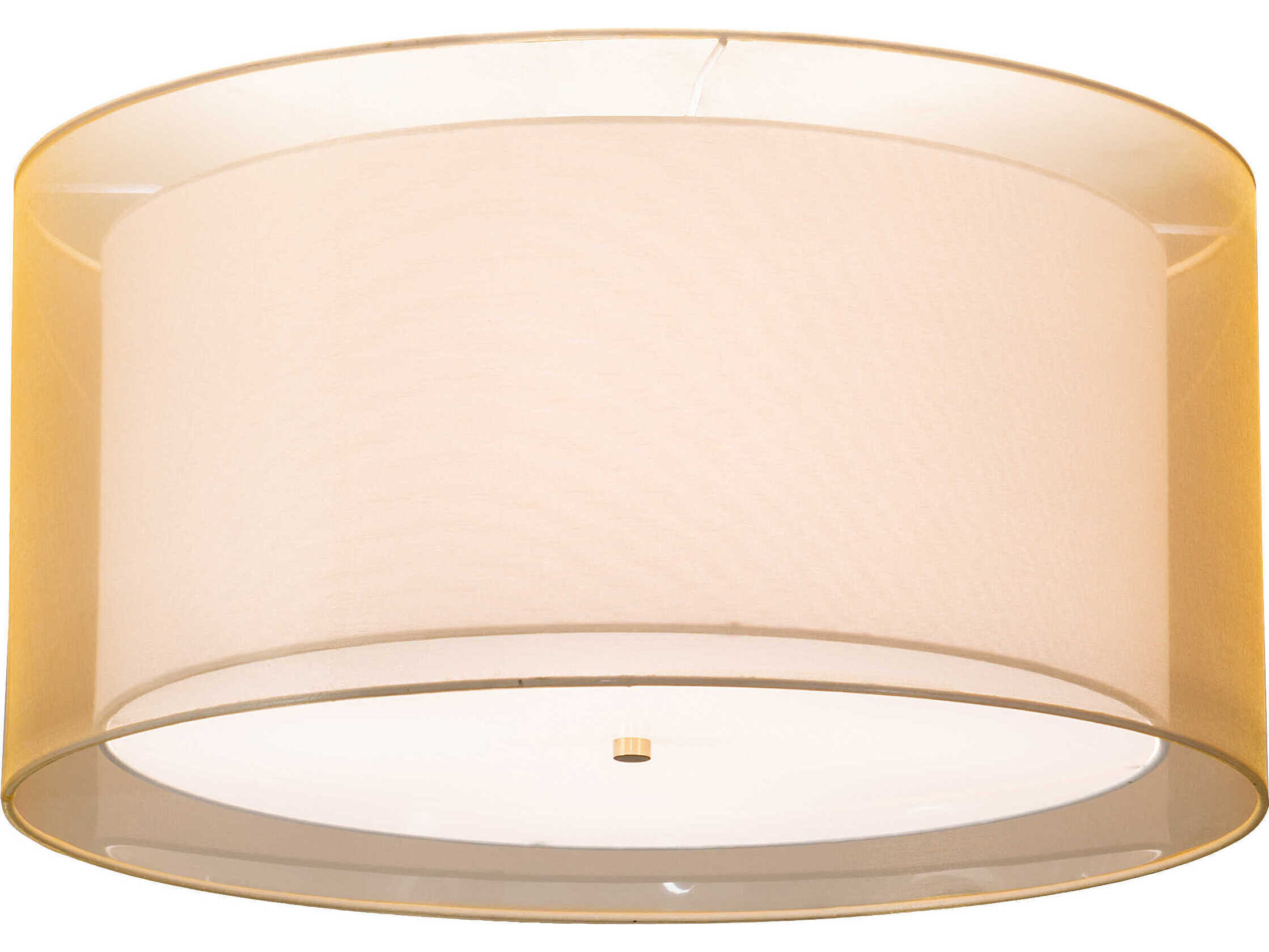 Meyda Cilindro 4-Light Antique Brass Drum Flush Mount