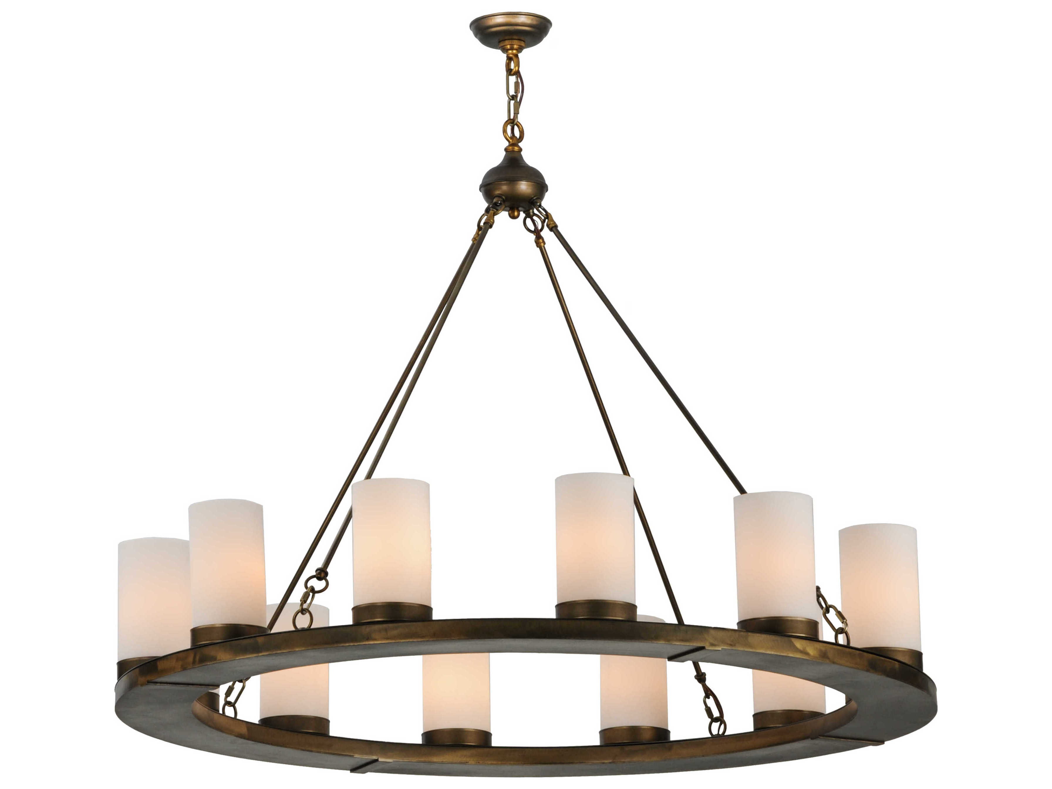 Meyda Loxley 12-Light Antique Copper White Chandelier