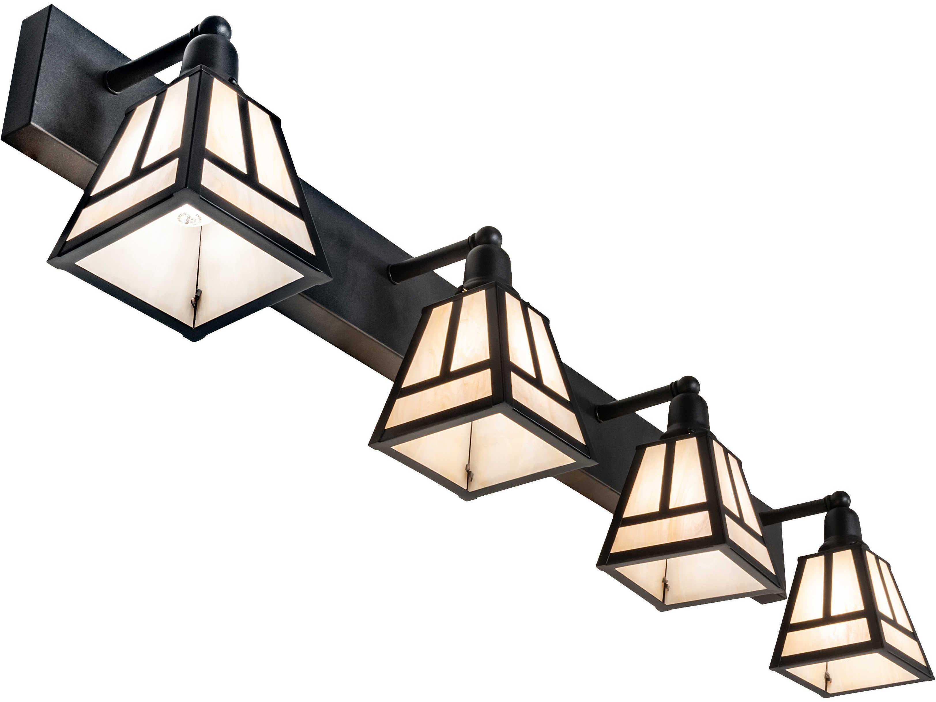 Meyda T-mission 4-Light Wrought Iron Black Vanity Light