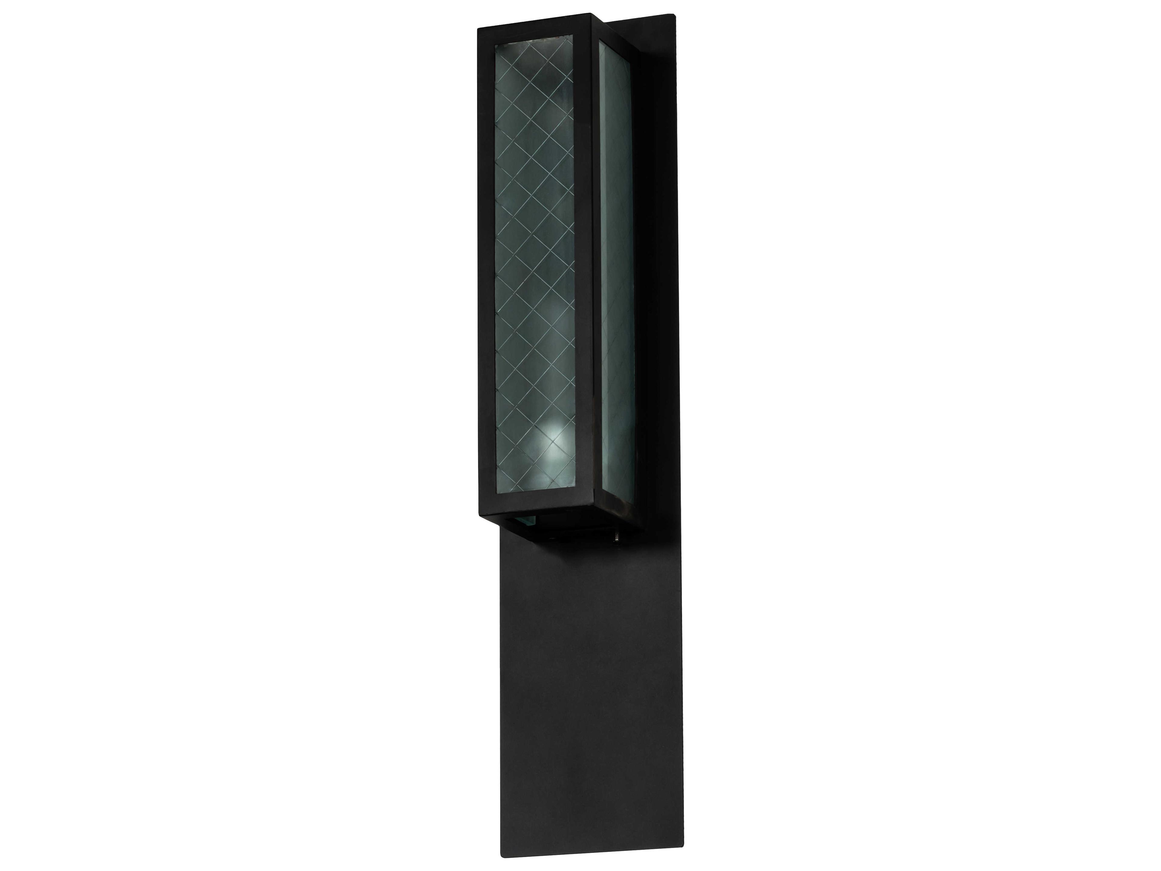 Meyda Quadrato 1-Light Bronze Glass Wall Sconce