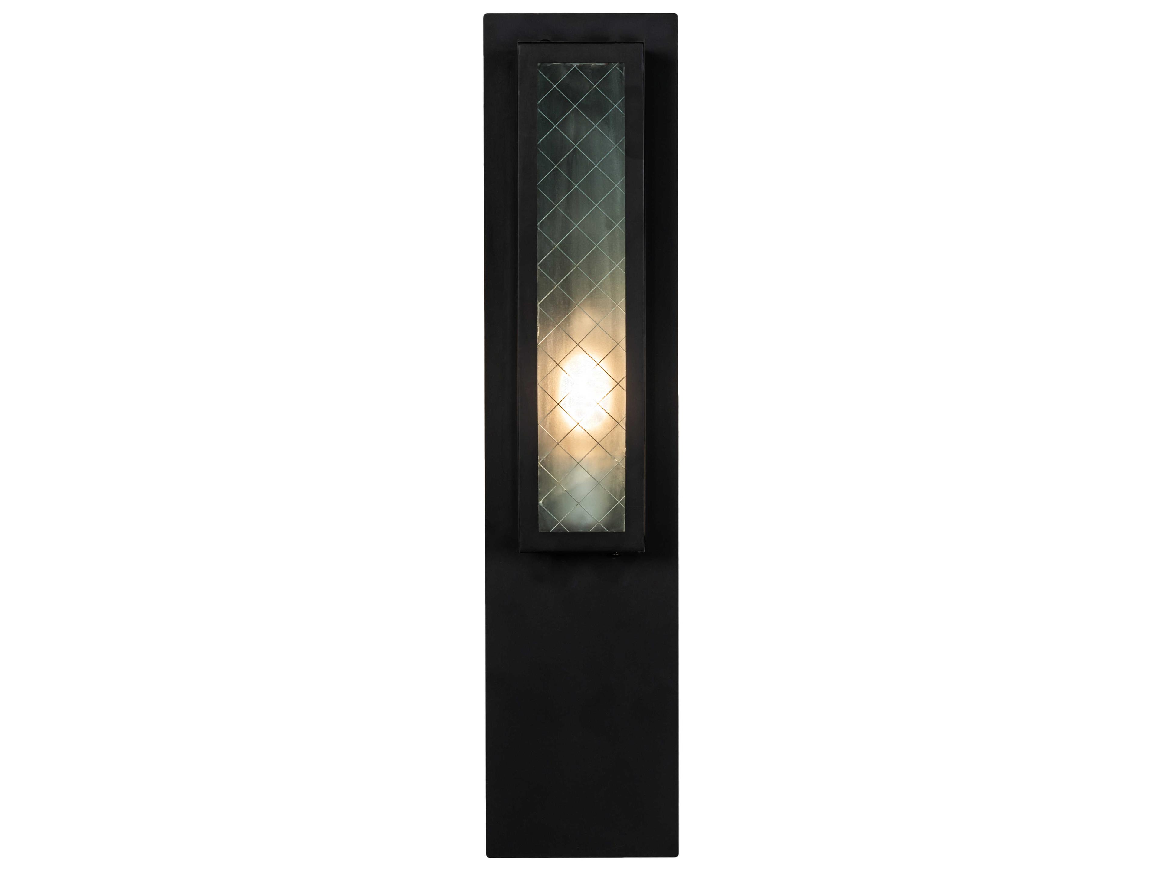 Meyda Quadrato 1-Light Bronze Glass Wall Sconce