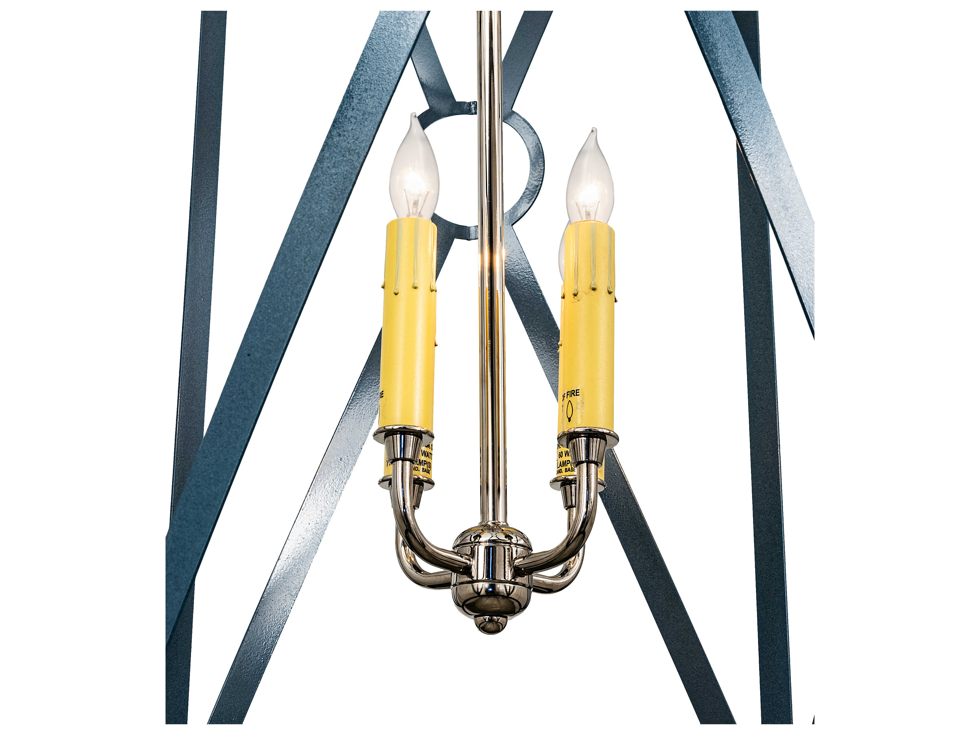 Meyda Penelope 8-Light Polished Nickel Cylinder Pendant