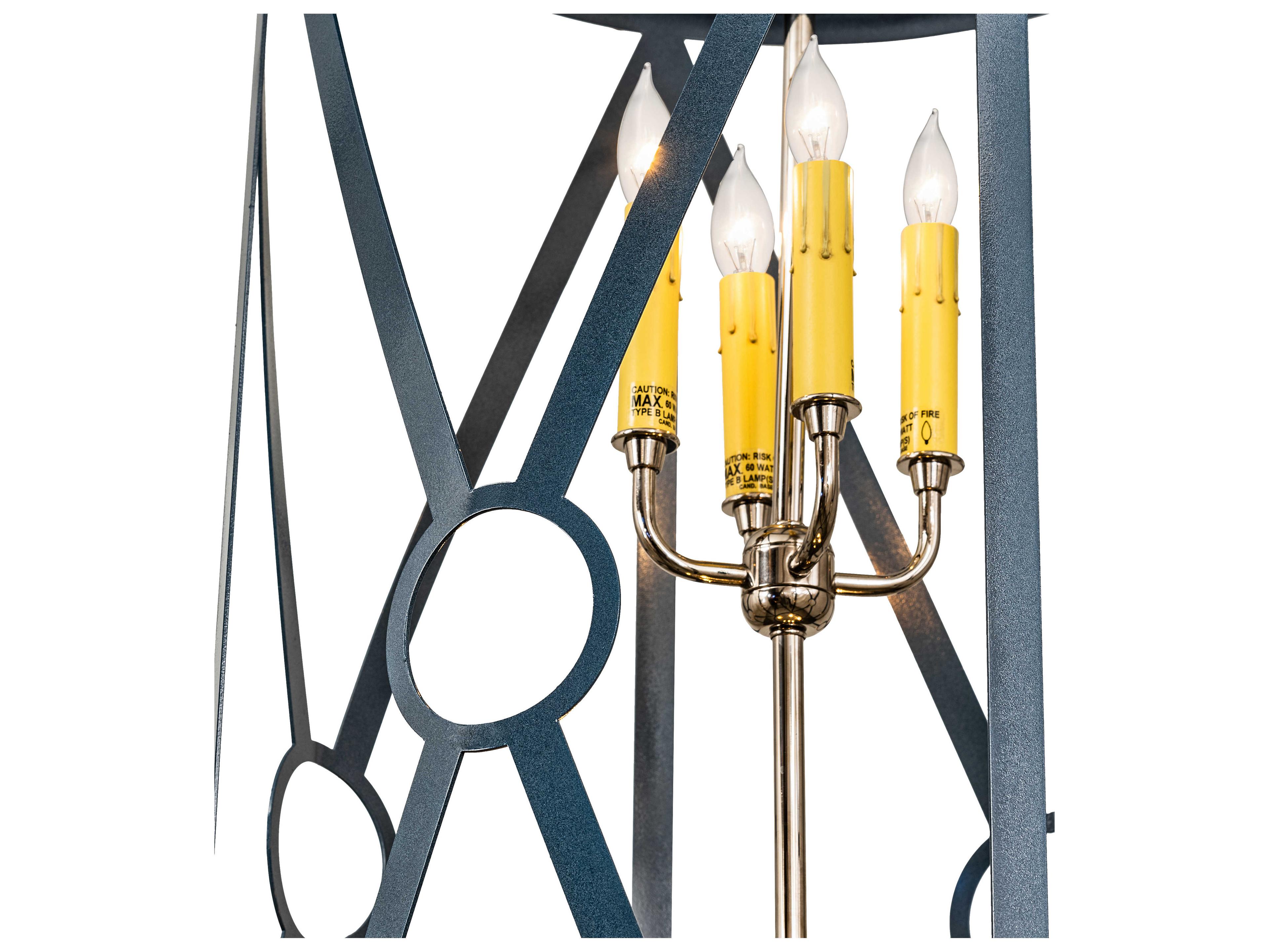 Meyda Penelope 8-Light Polished Nickel Cylinder Pendant