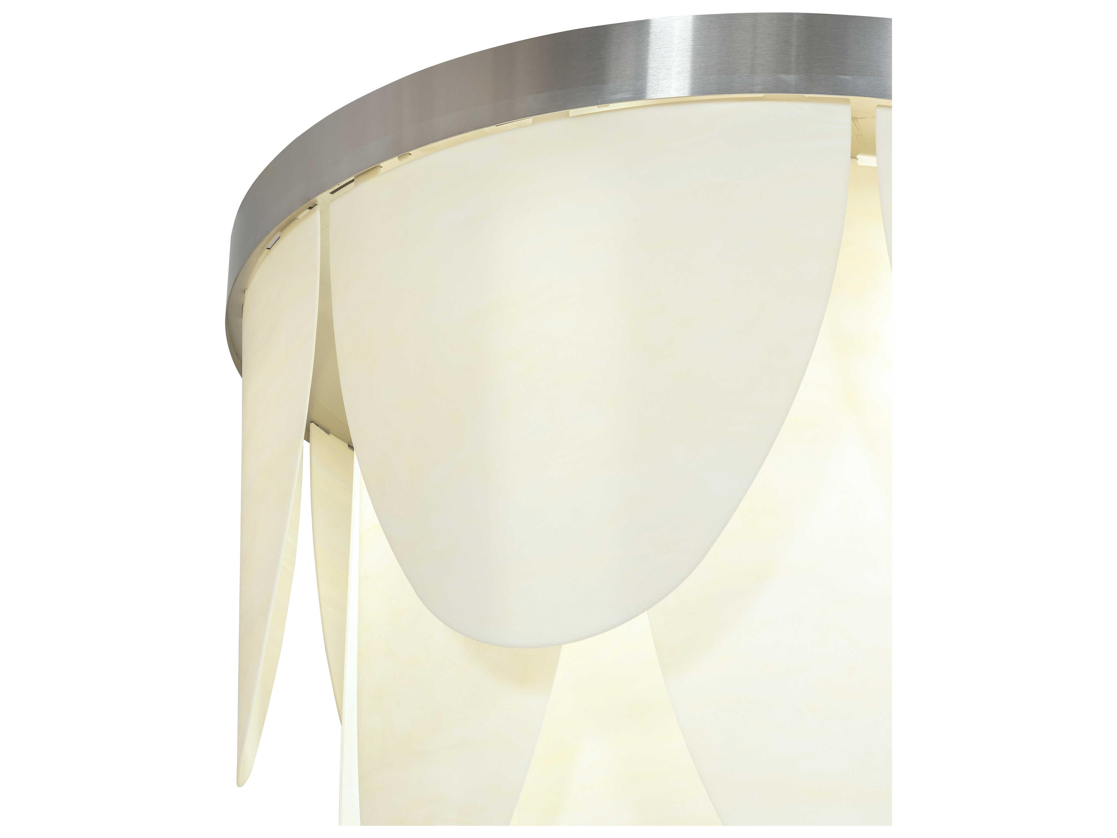 Meyda Kronick 12-Light Stainless Steel Silver Flush Mount