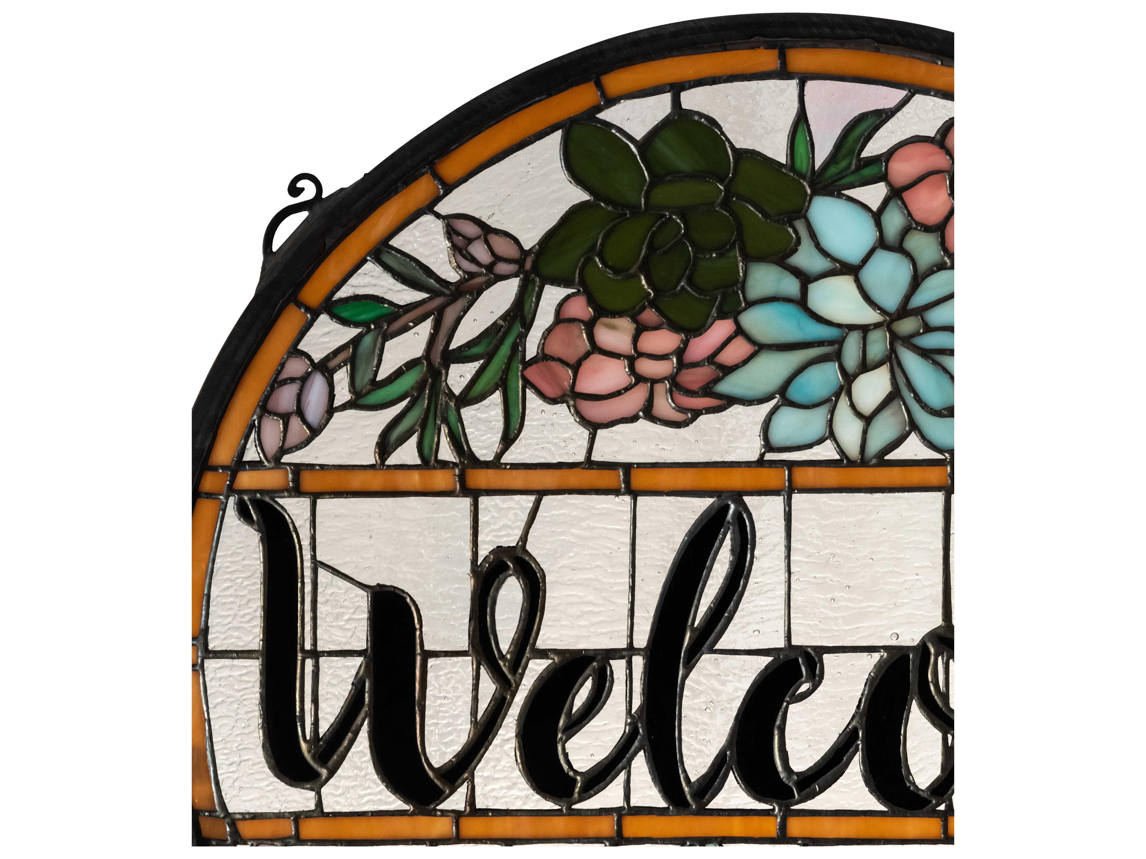 Meyda Welcome Glass Wall Art