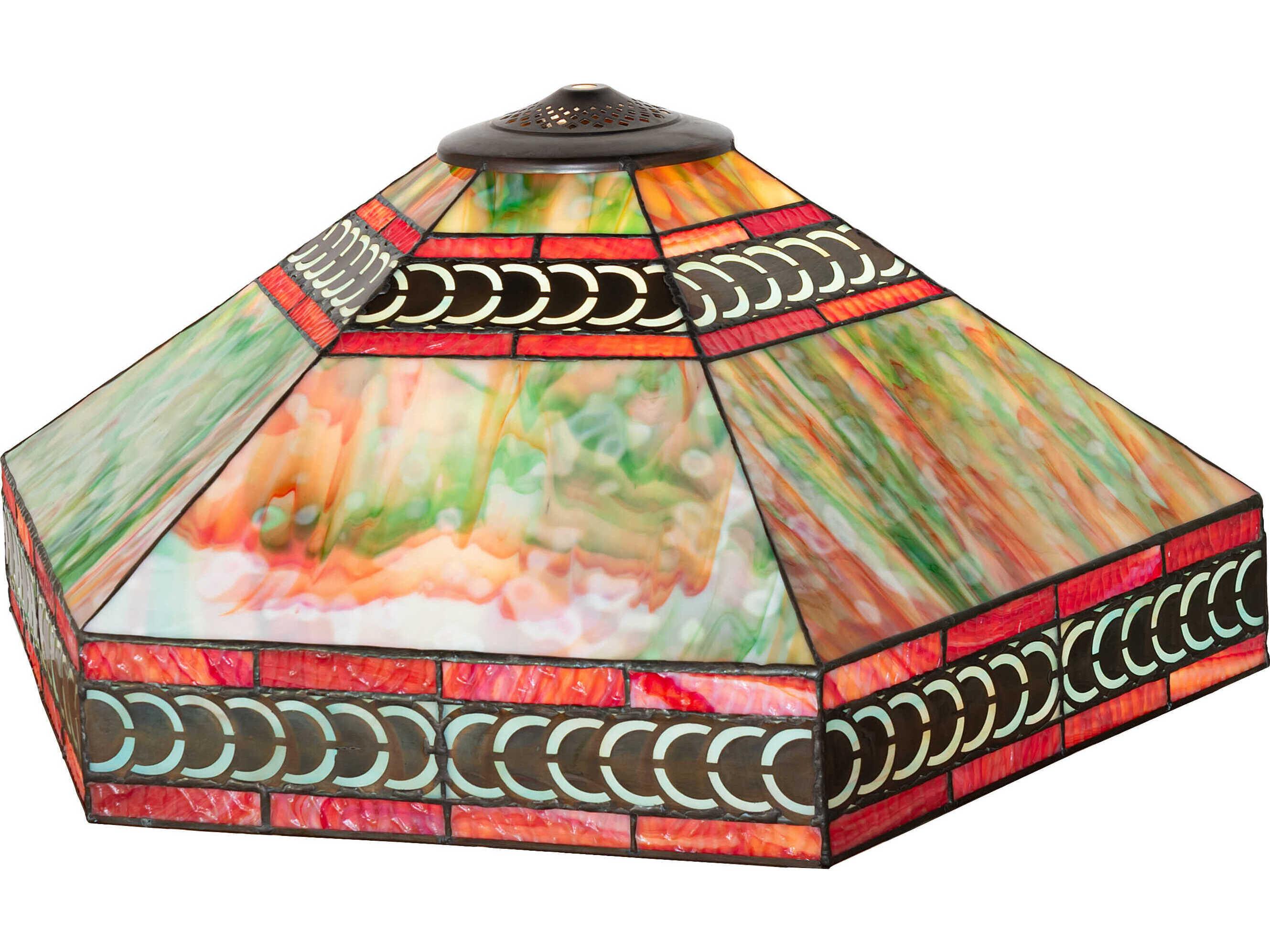 Meyda Cambridge Green Amber Shade