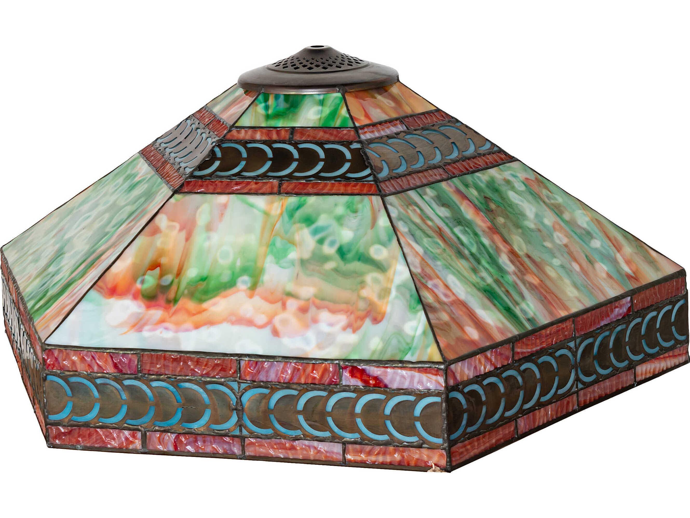 Meyda Cambridge Green Amber Shade