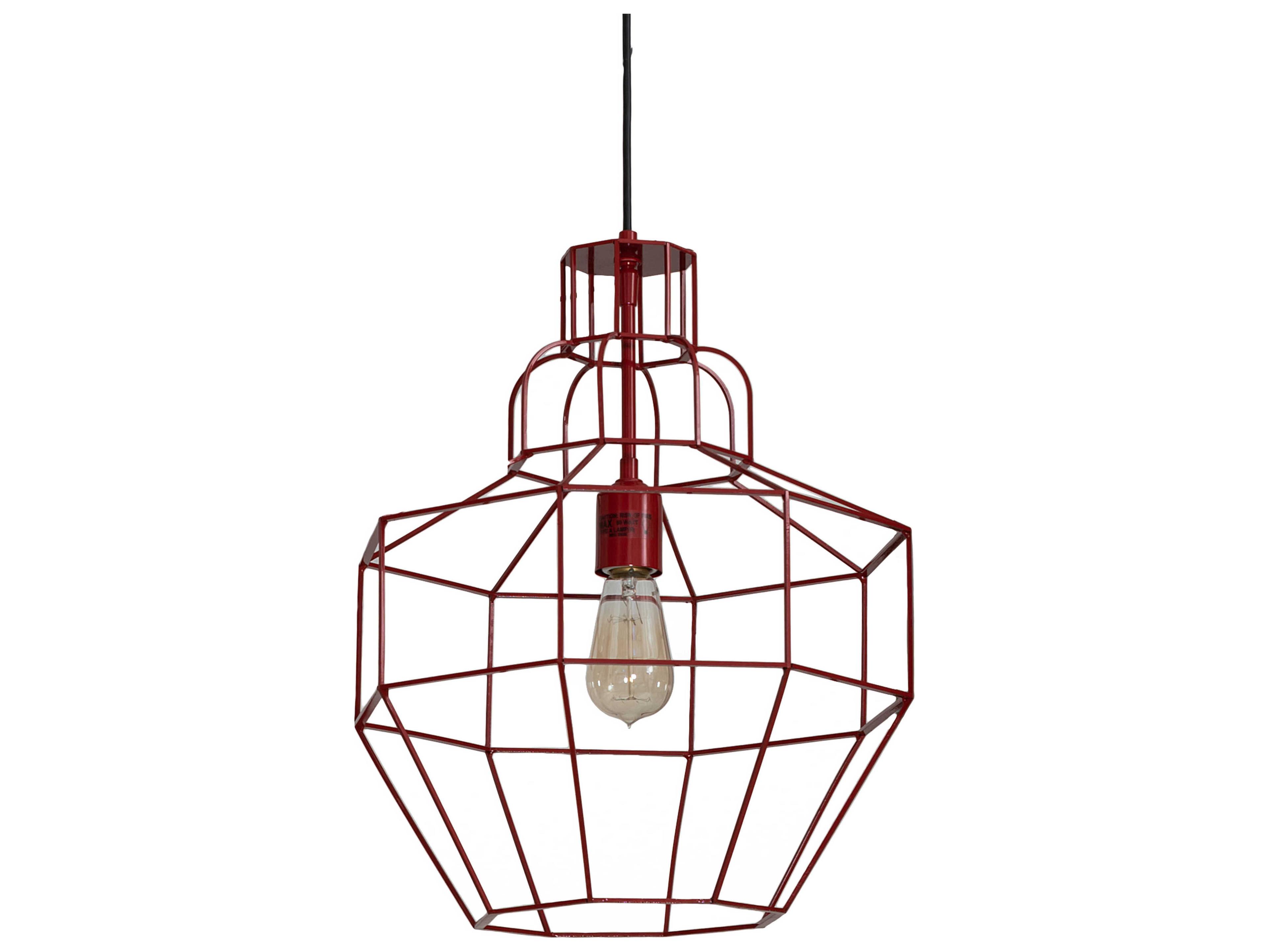 Meyda Troy 1-Light Ruby Red Pendant