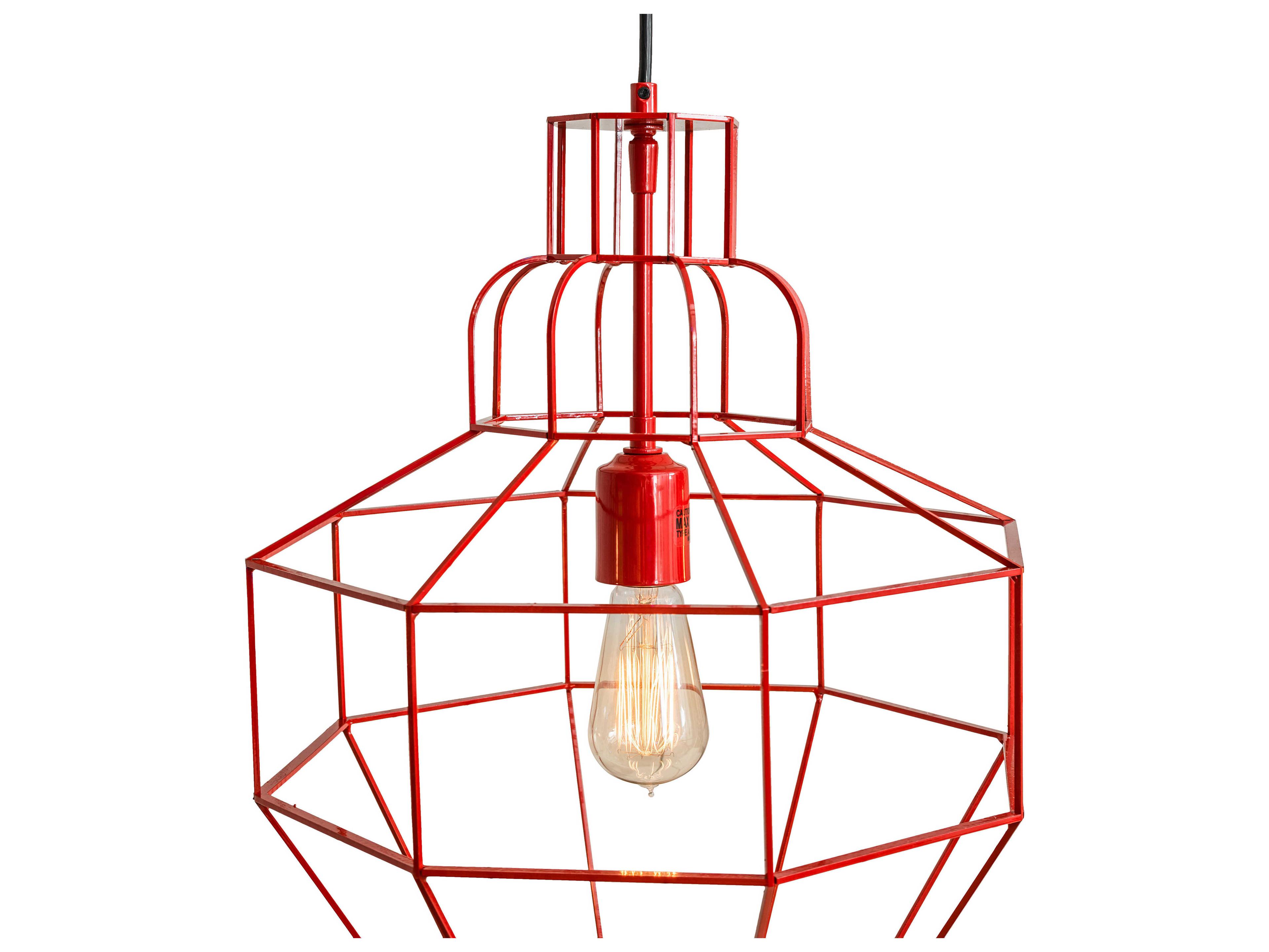 Meyda Troy 1-Light Ruby Red Pendant