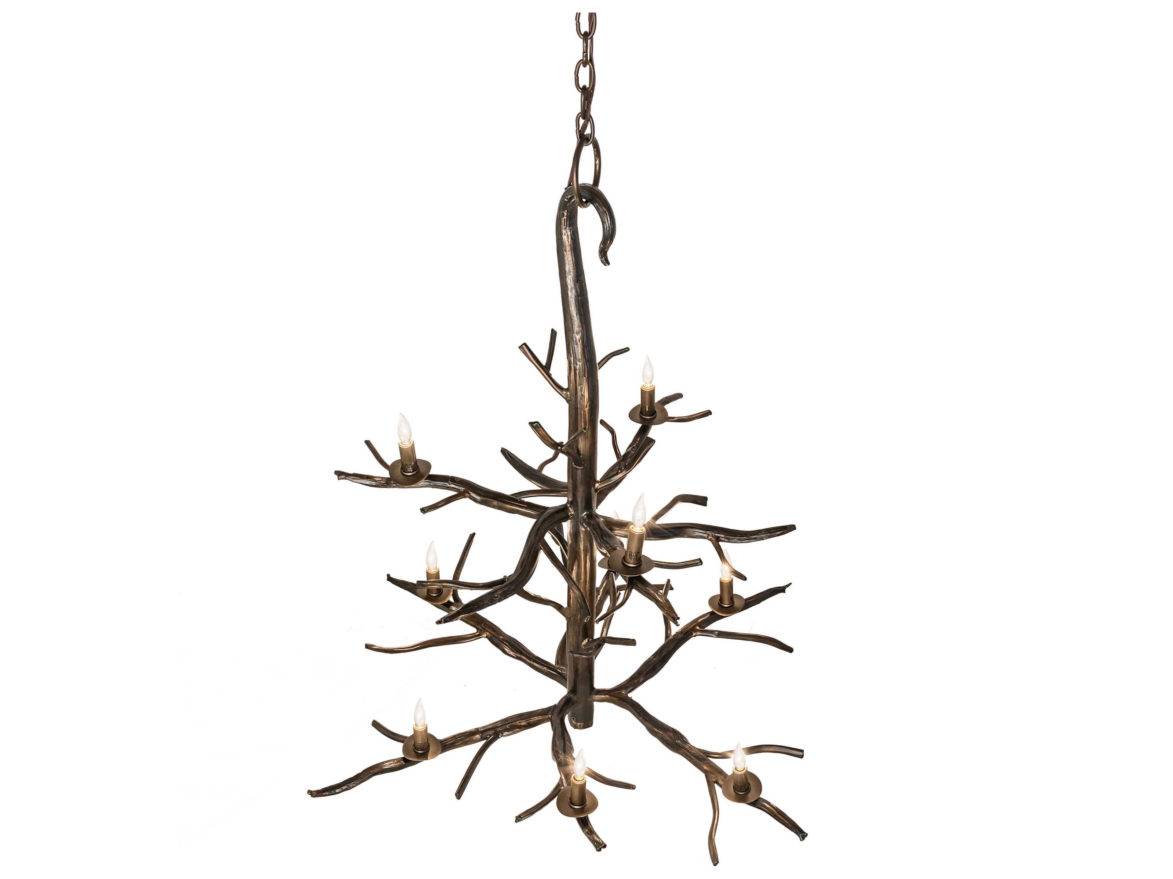 Meyda Winter Solstice 9-Light Brown LED Candelabra Chandelier