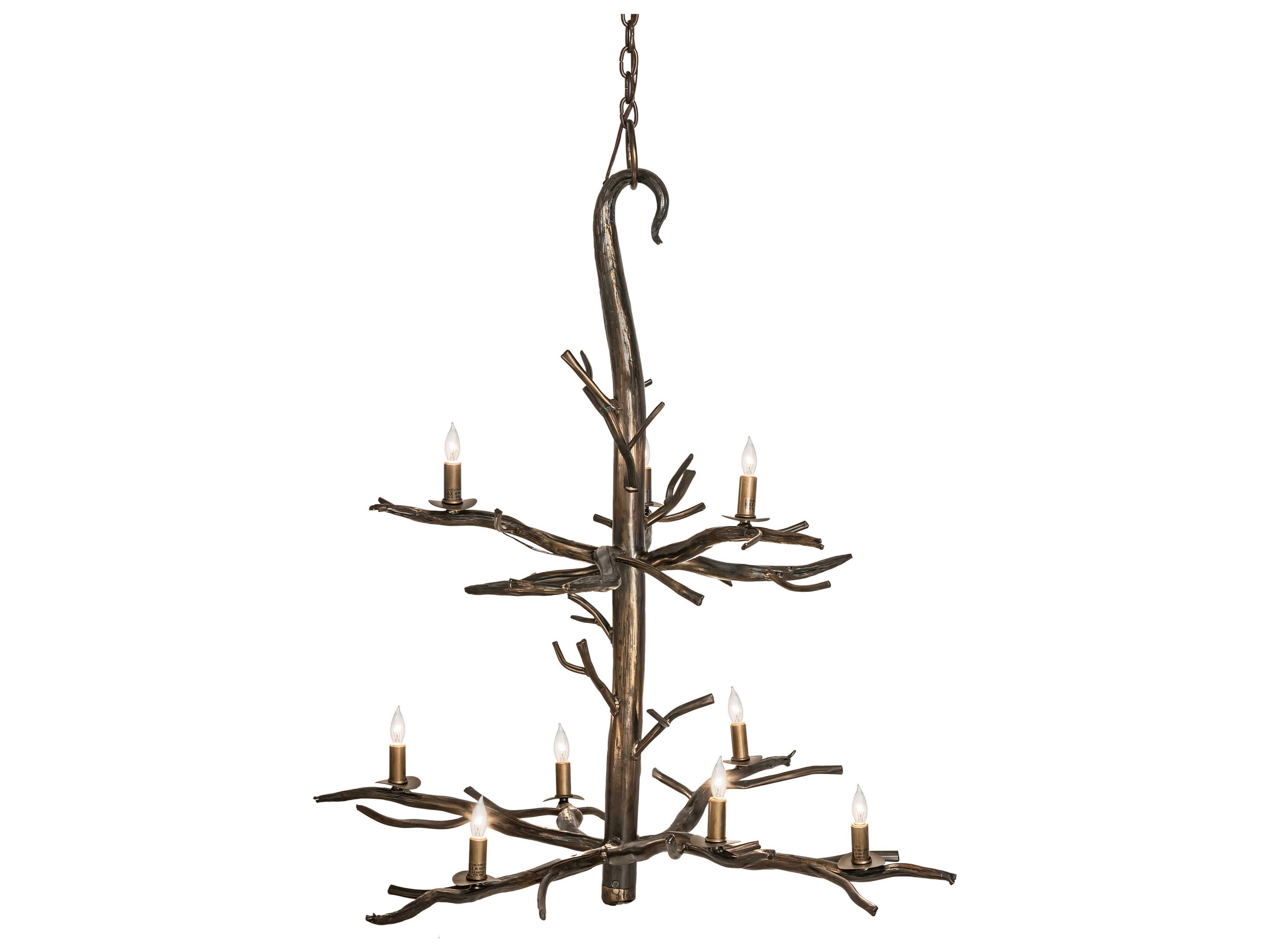 Meyda Winter Solstice 9-Light Brown LED Candelabra Chandelier