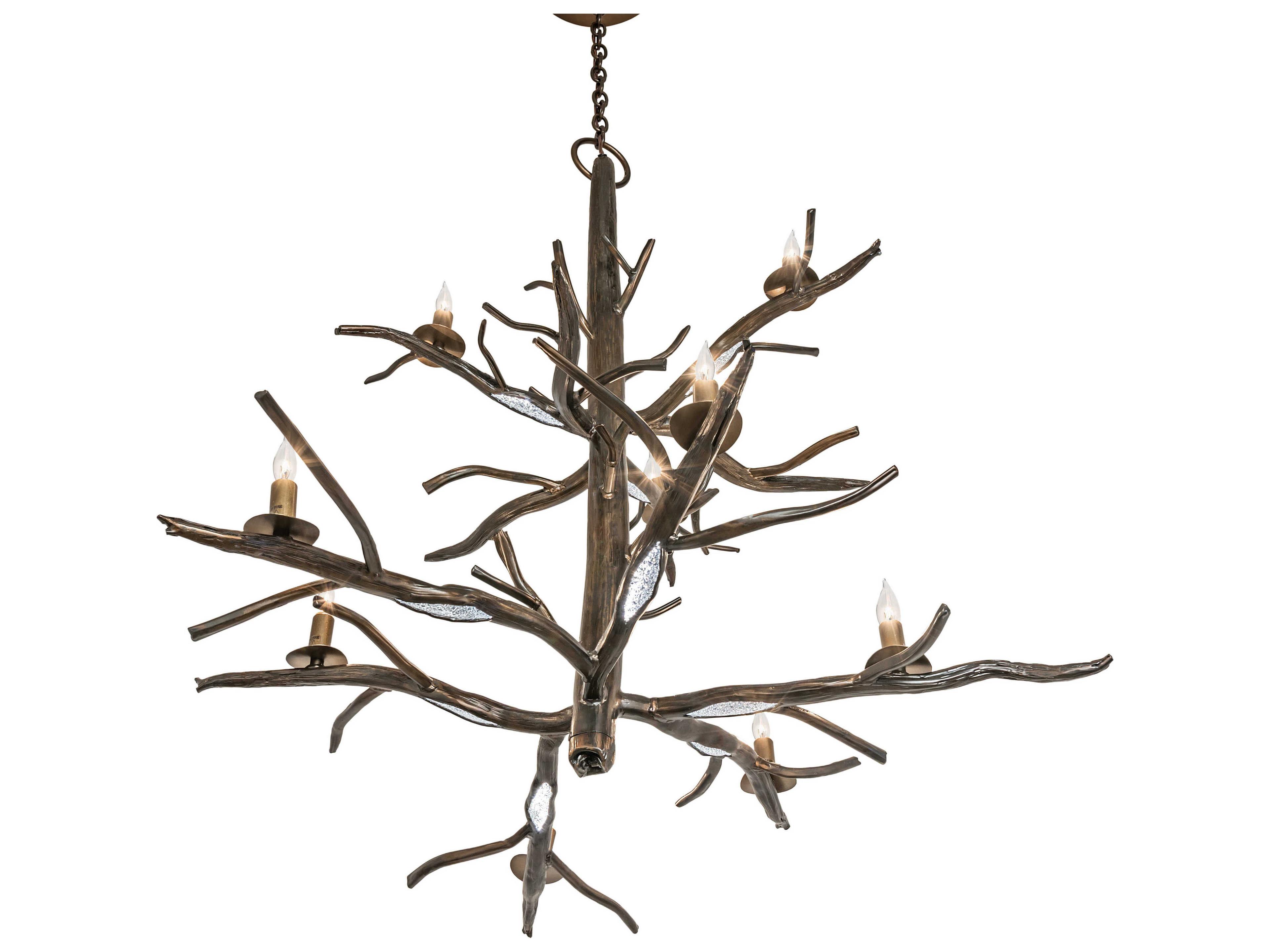 Meyda Winter Solstice 9-Light Brown LED Candelabra Chandelier
