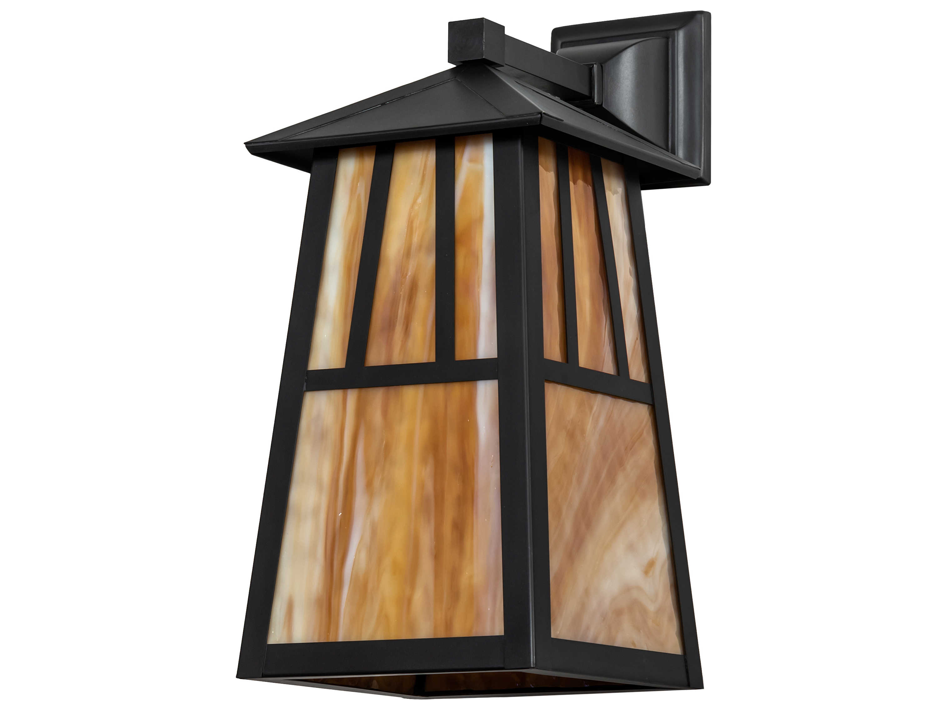 Meyda Seneca Double Bar Mission 1 - Light Glass Outdoor Wall Light