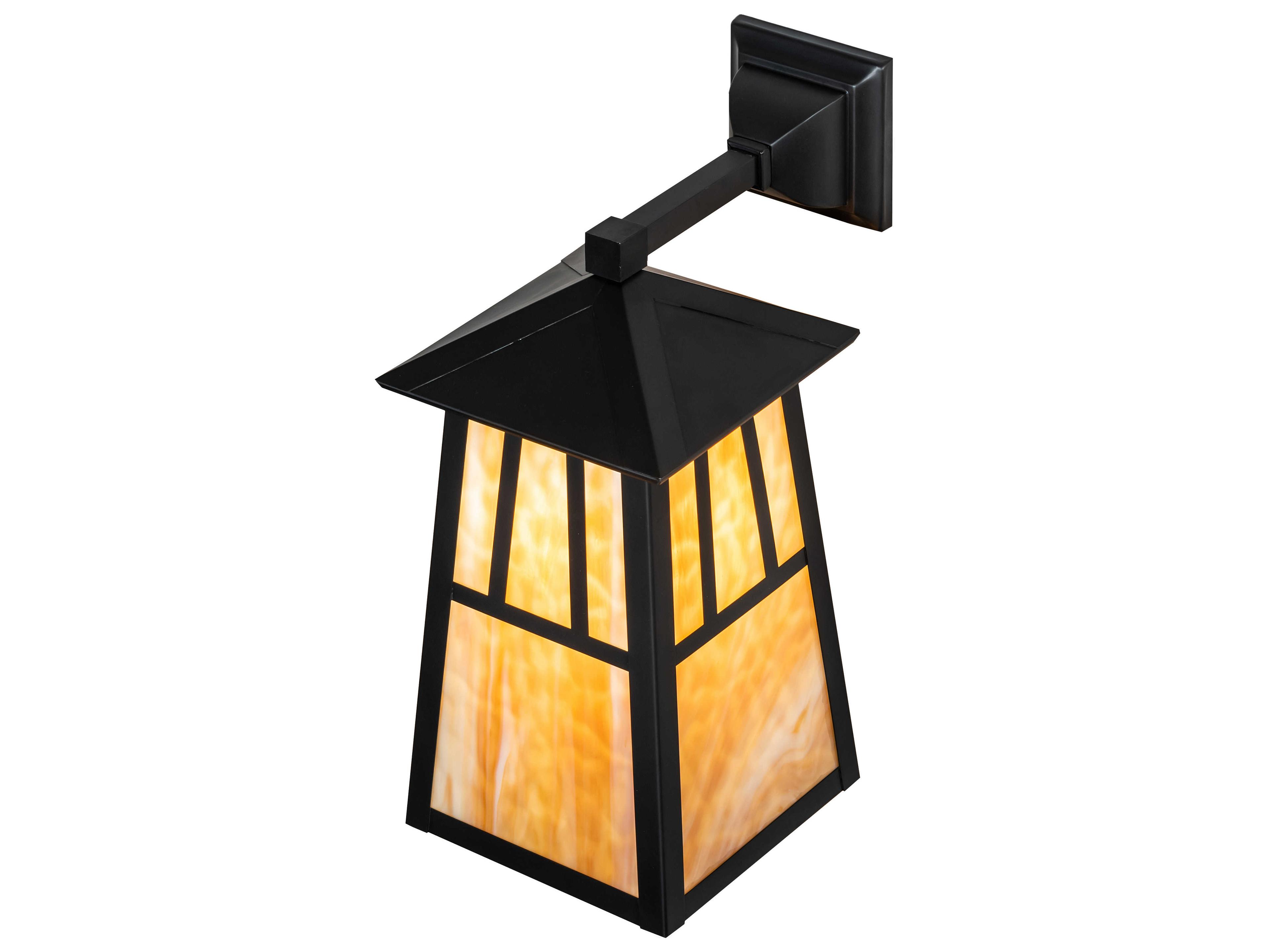 Meyda Seneca Double Bar Mission 1 - Light Glass Outdoor Wall Light