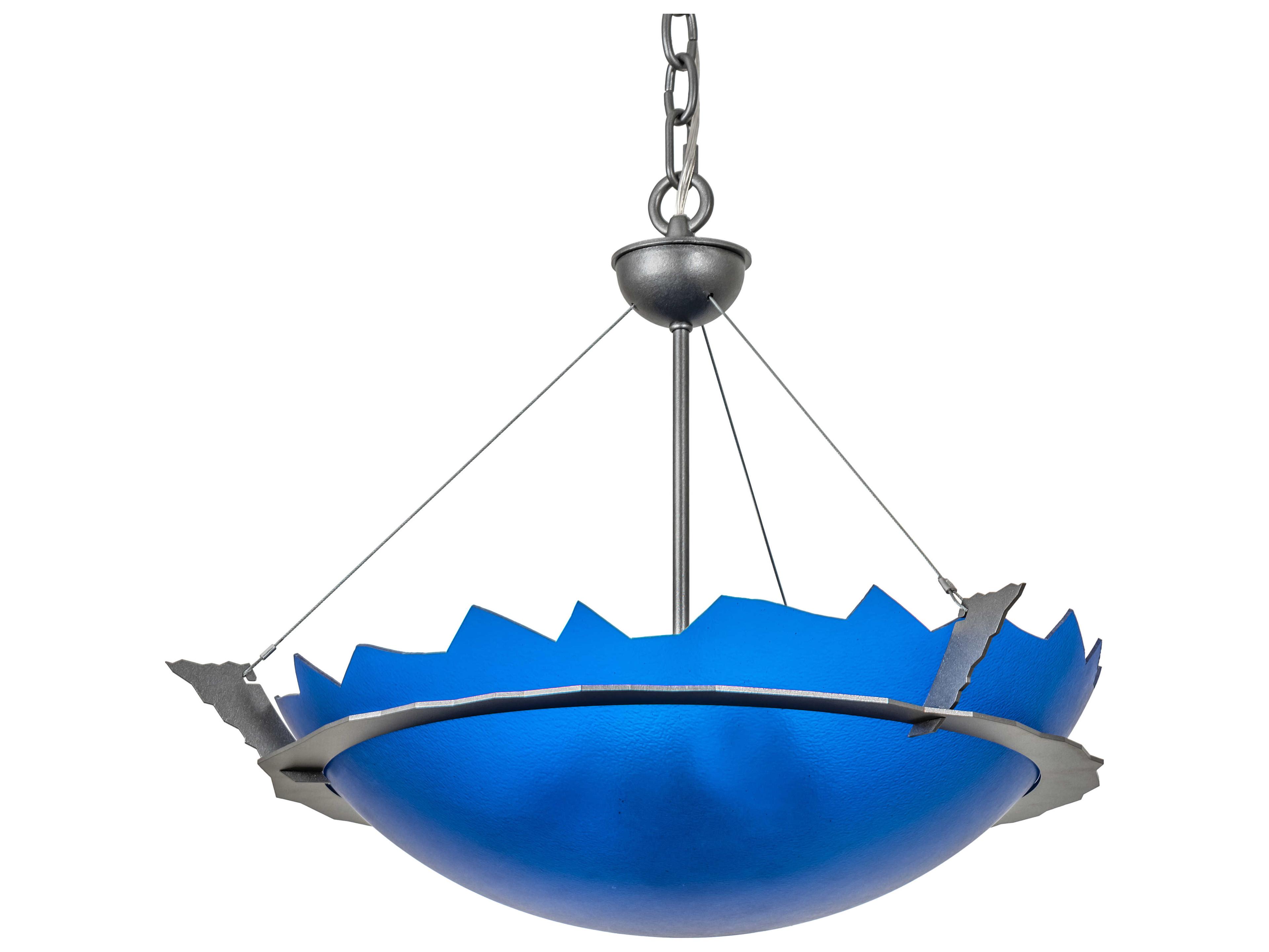 Meyda Colline 3-Light Pewter Bowl Pendant