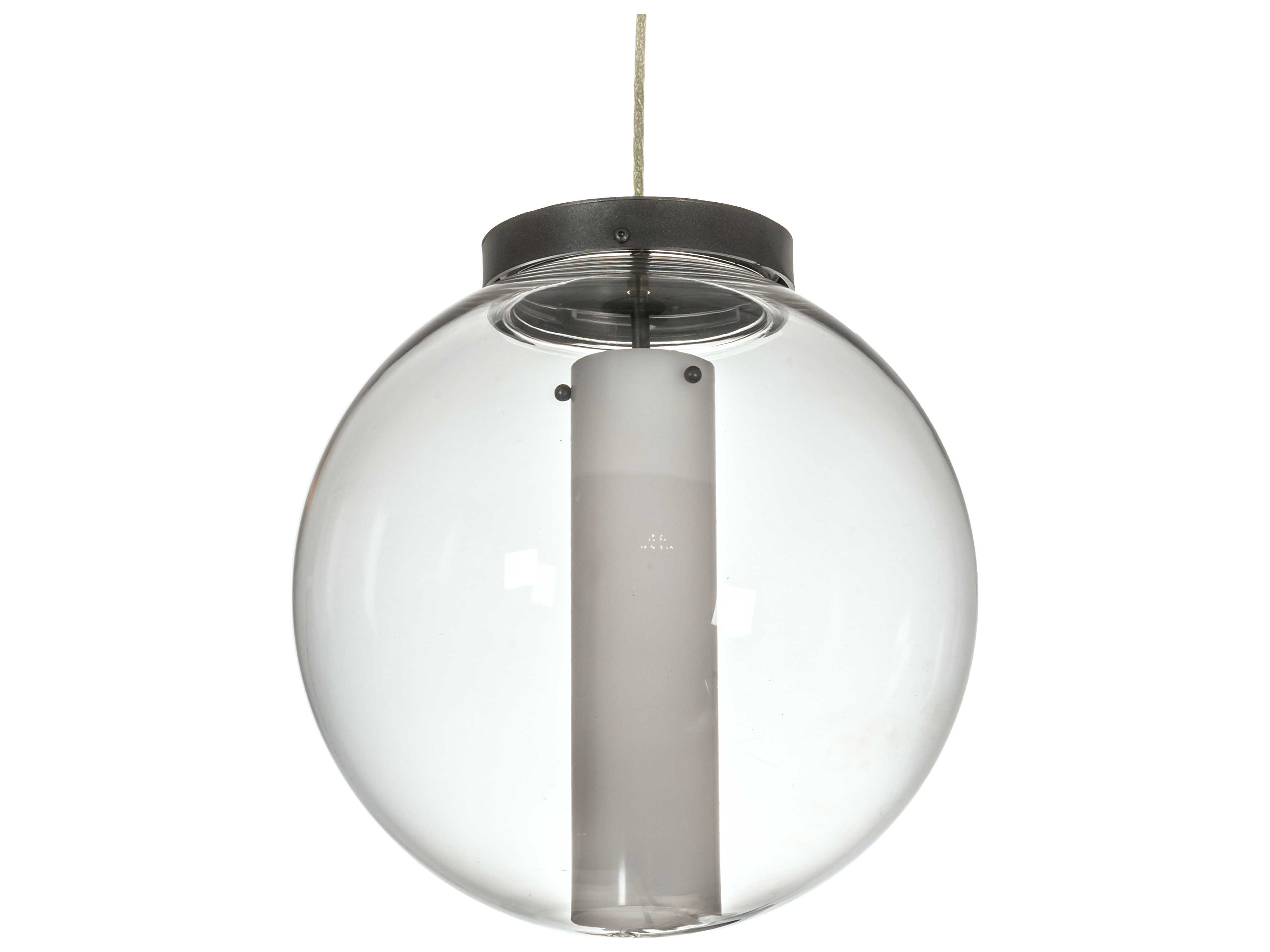 Meyda Bola Strip Pewter LED Cylinder Globe Pendant