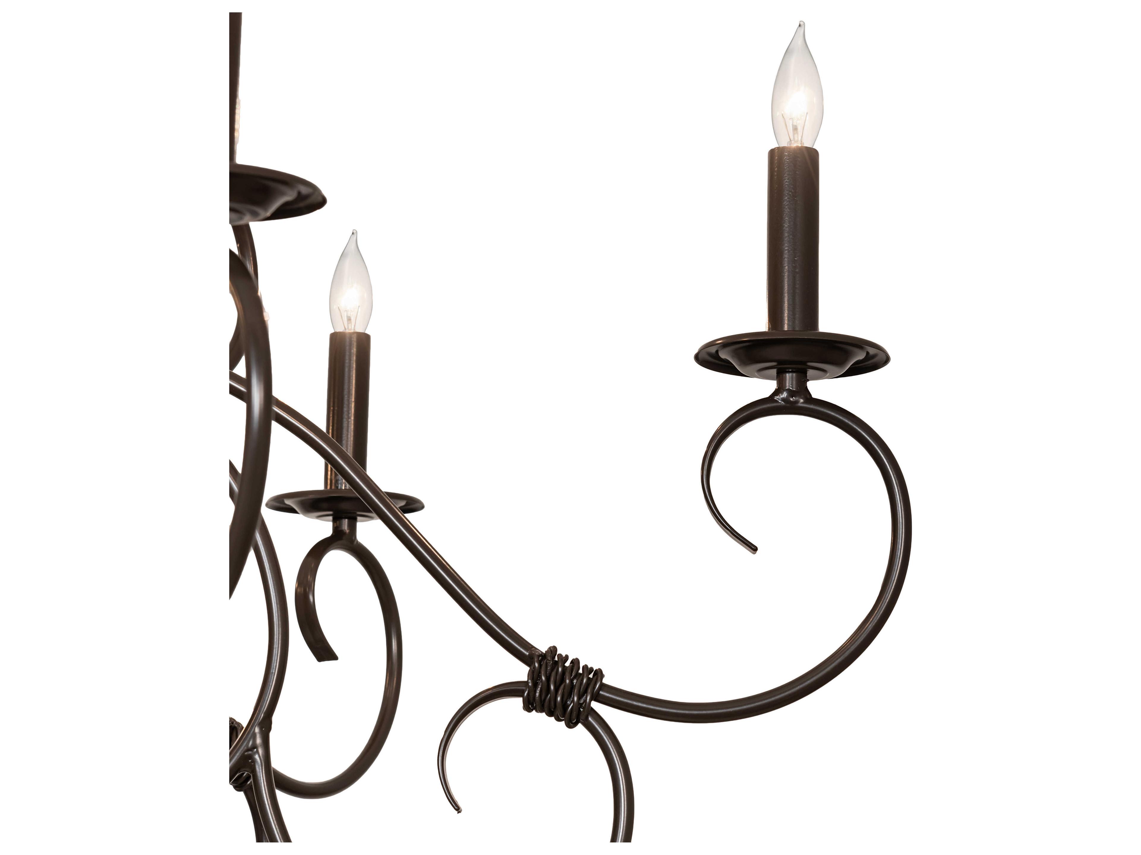 Meyda Grace 10-Light Timeless Bronze Candelabra Chandelier