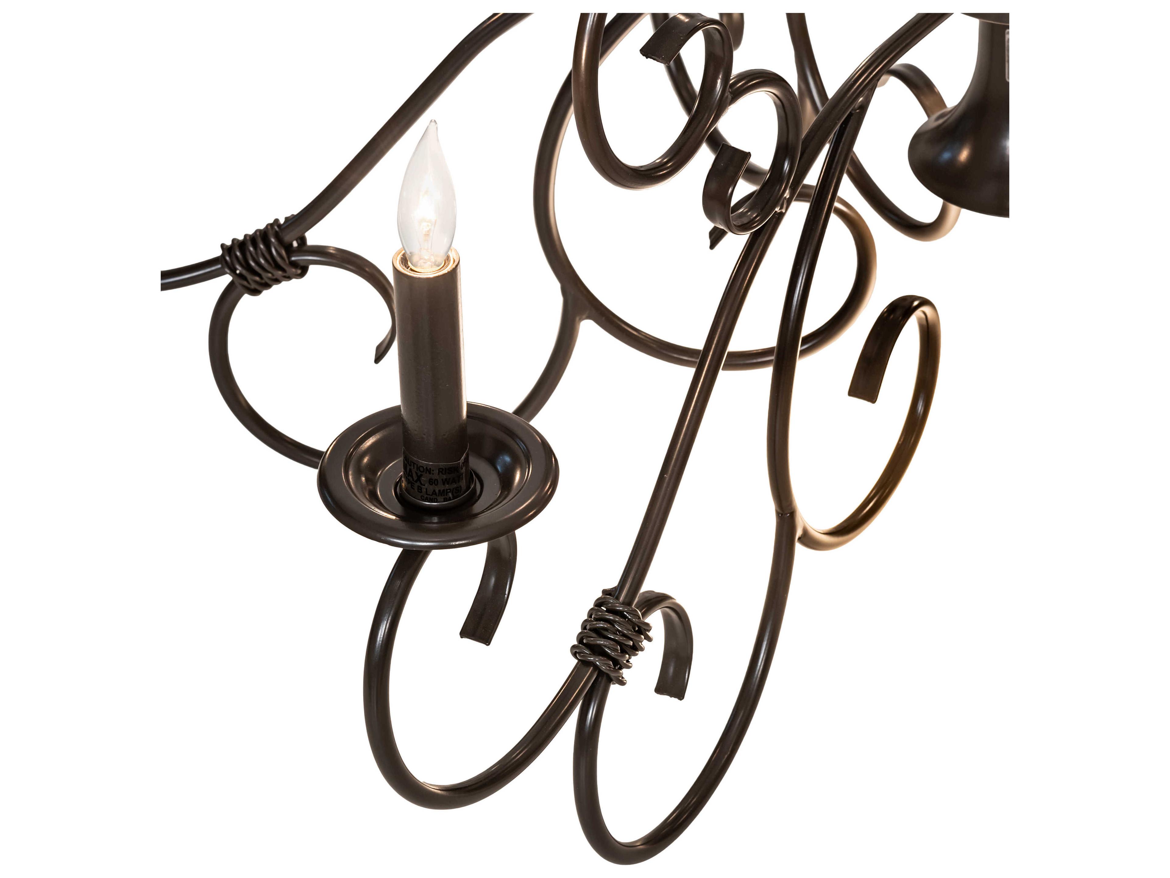 Meyda Grace 10-Light Timeless Bronze Candelabra Chandelier