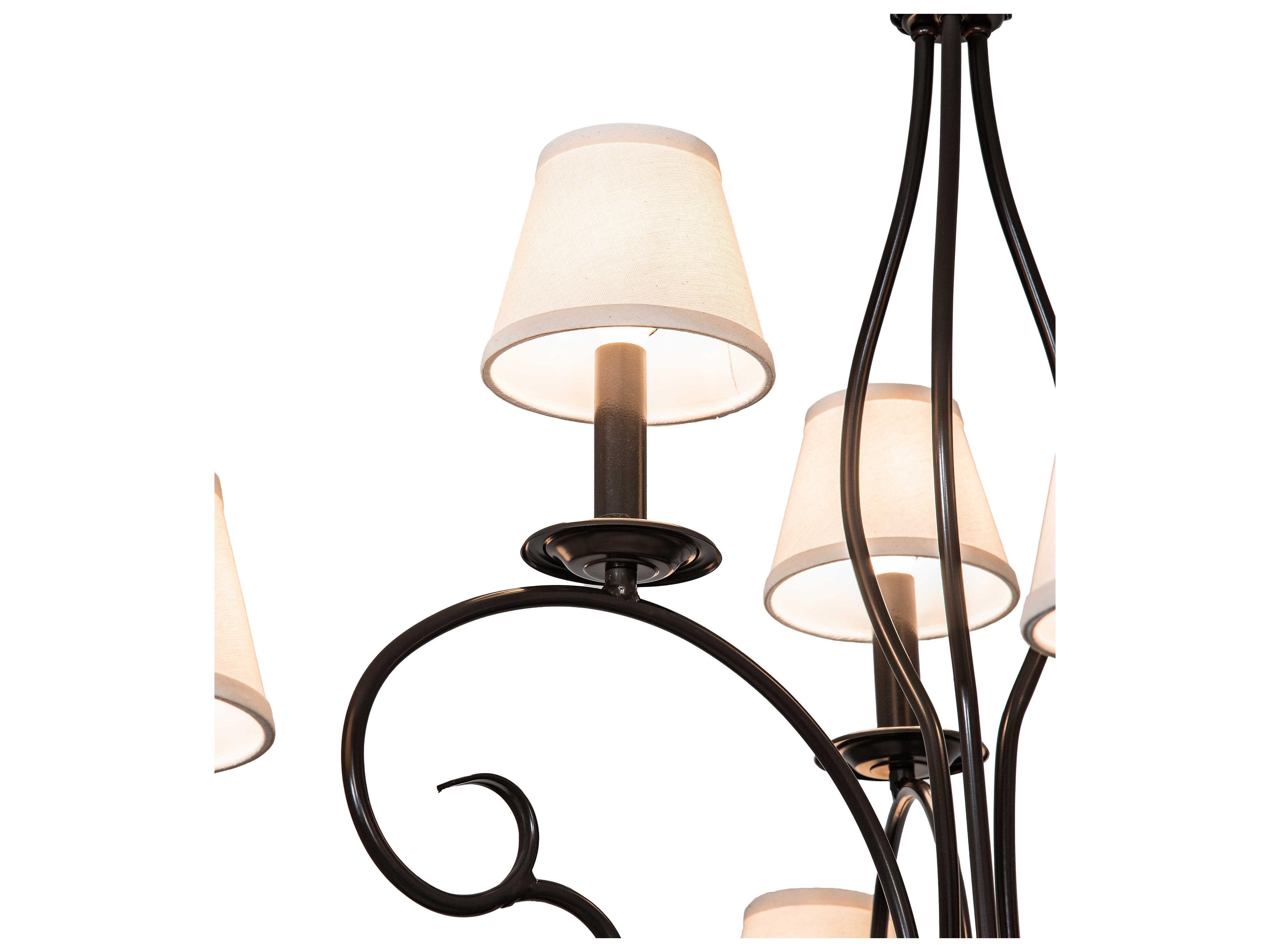 Meyda Grace 10-Light Timeless Bronze White Candelabra Empire Chandelier