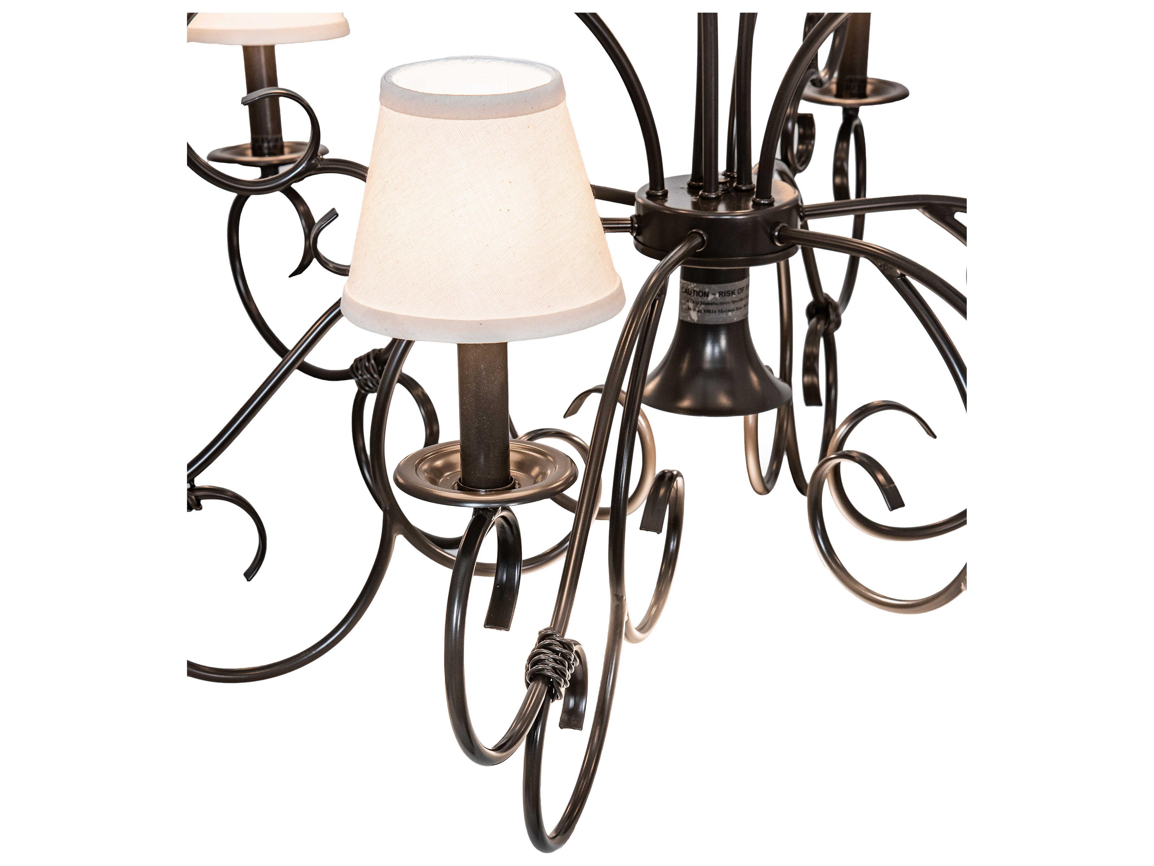 Meyda Grace 10-Light Timeless Bronze White Candelabra Empire Chandelier