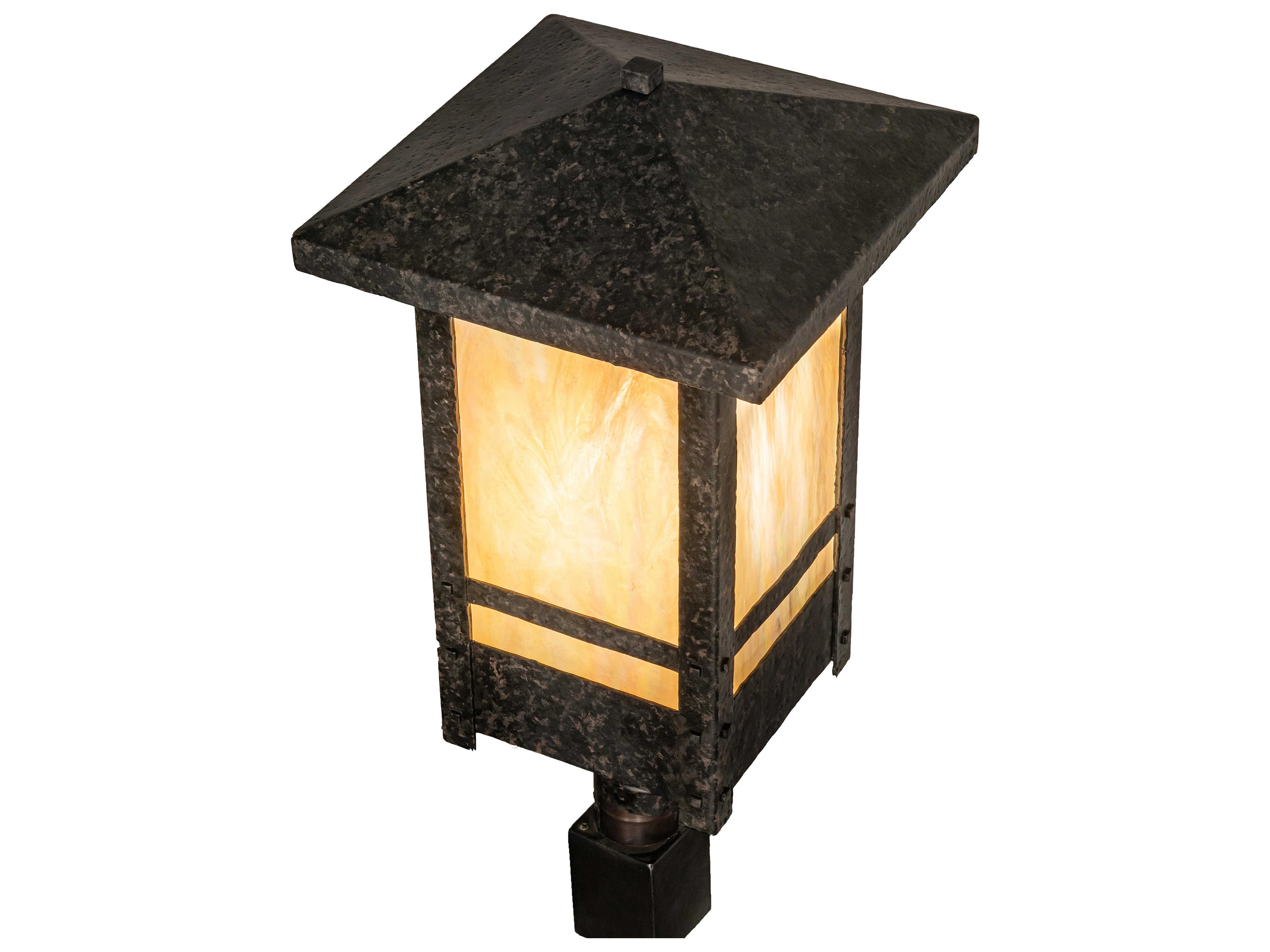 Meyda Durango 1 - Light Glass Outdoor Post Light