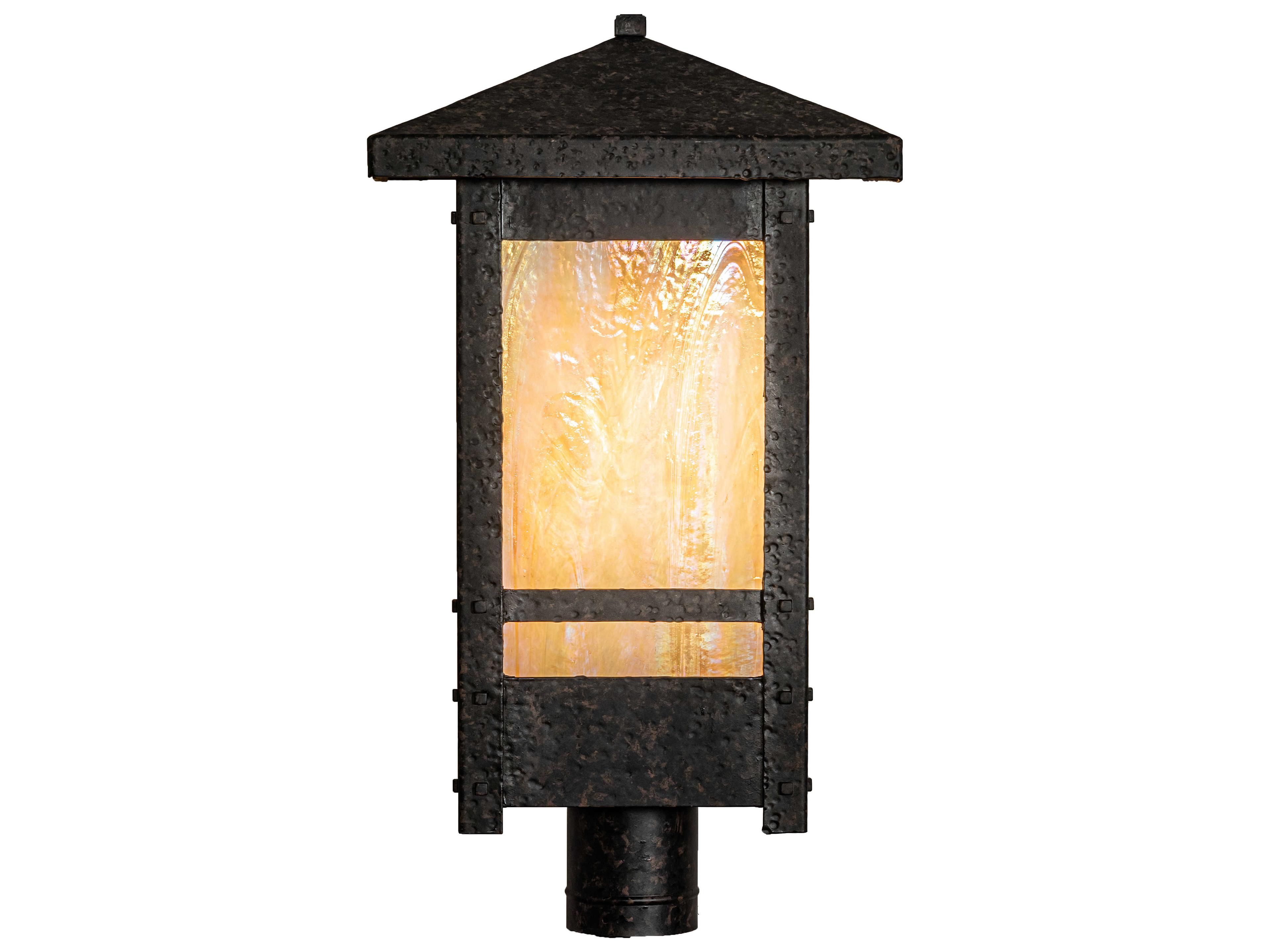 Meyda Durango 1 - Light Glass Outdoor Post Light