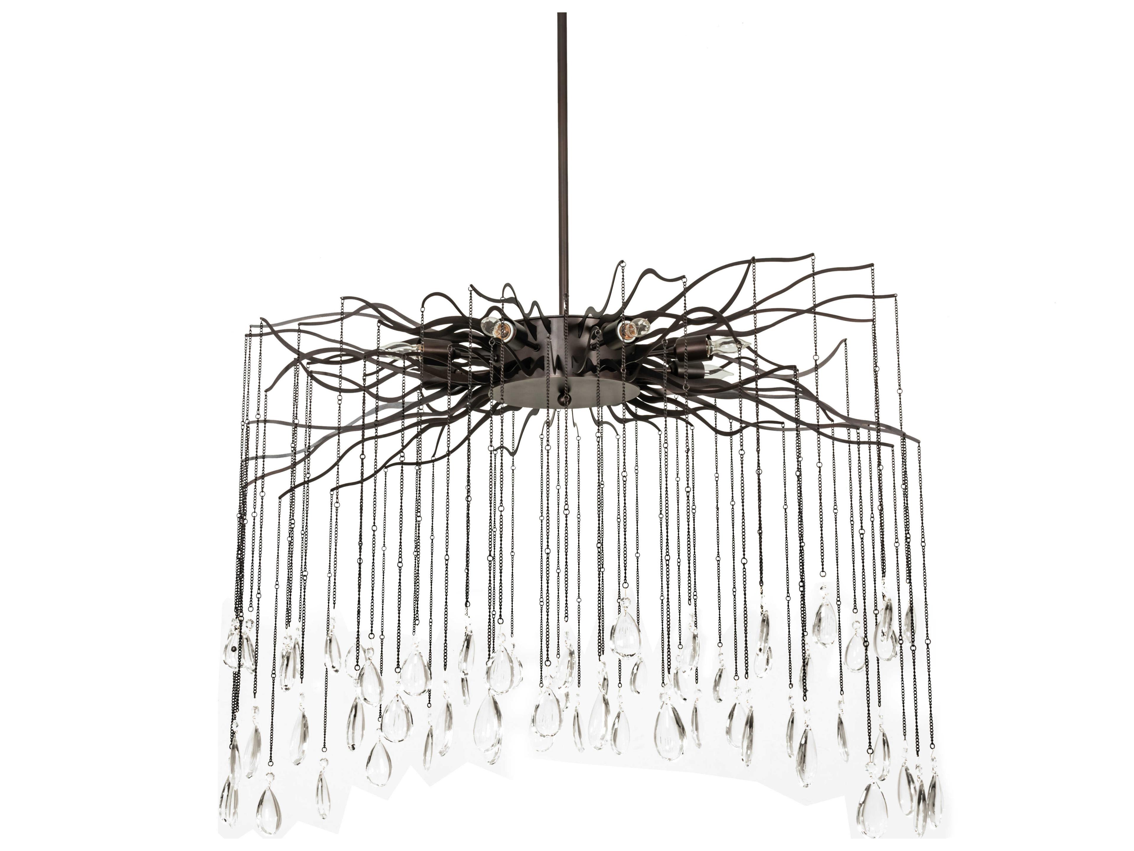 Meyda Aranha 8-Light Dark Bronze Crystal Chandelier