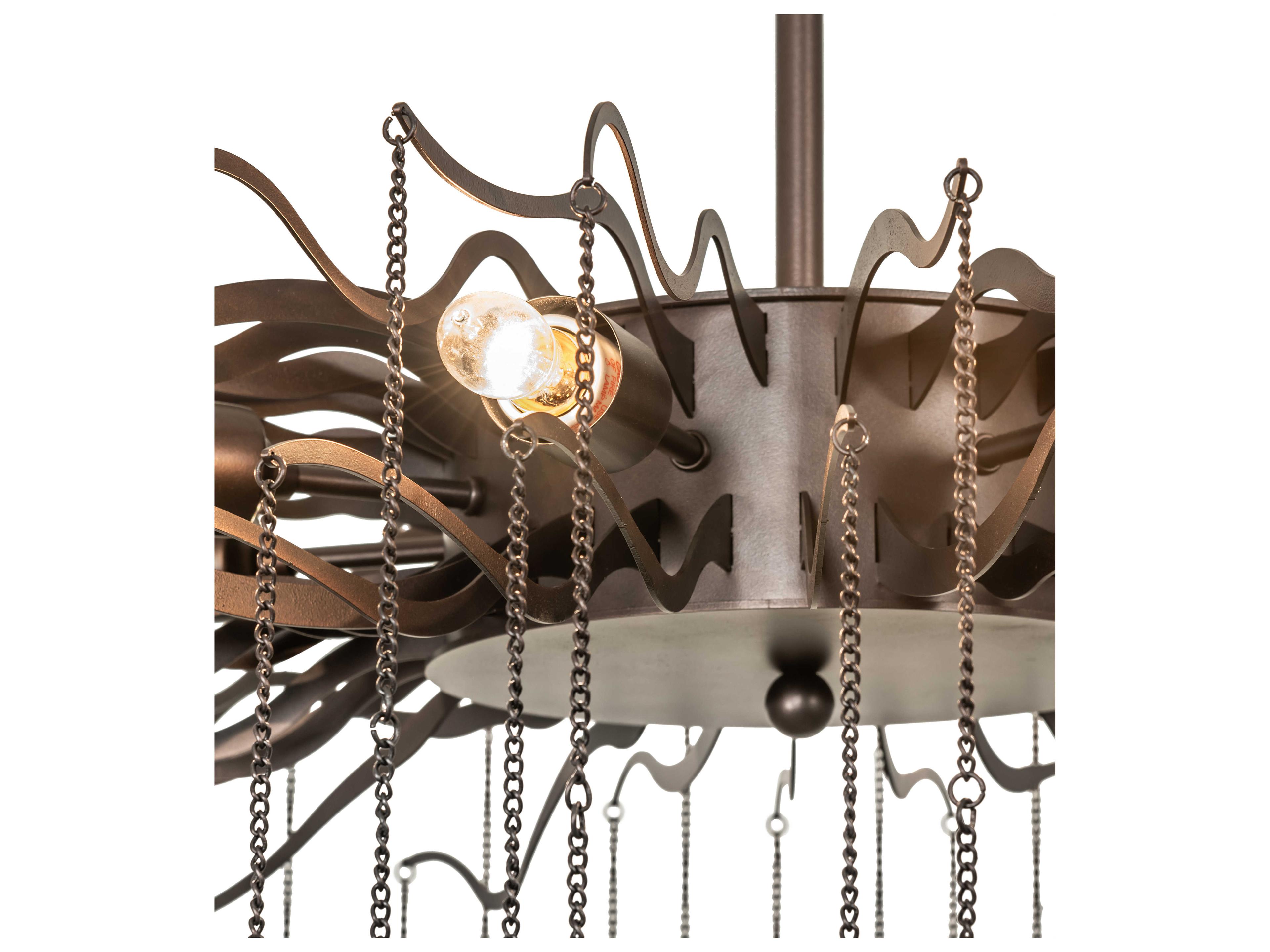 Meyda Aranha 8-Light Dark Bronze Crystal Chandelier