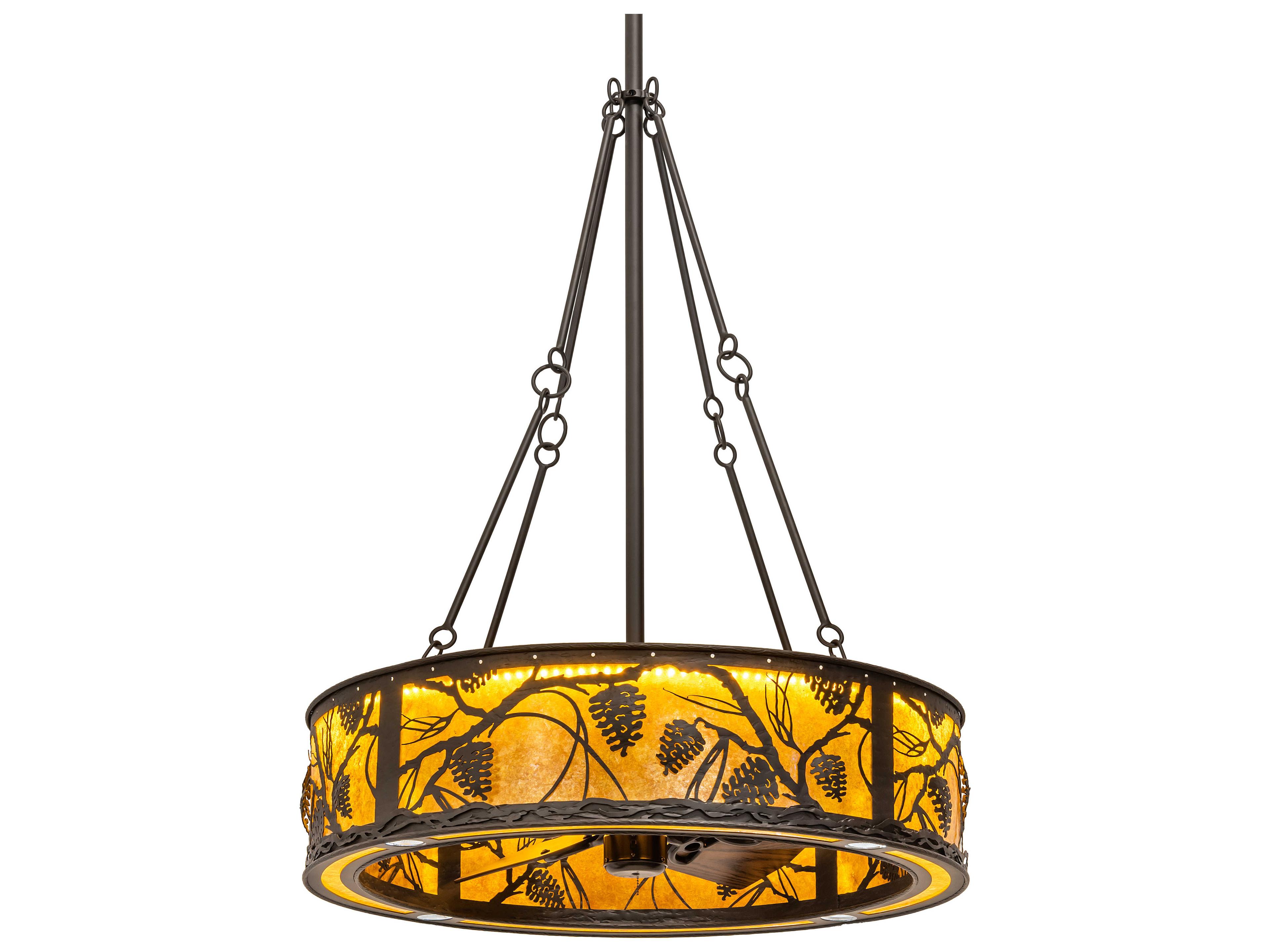 Meyda Whispering Pines 4 - Light 36" LED Ceiling Fan