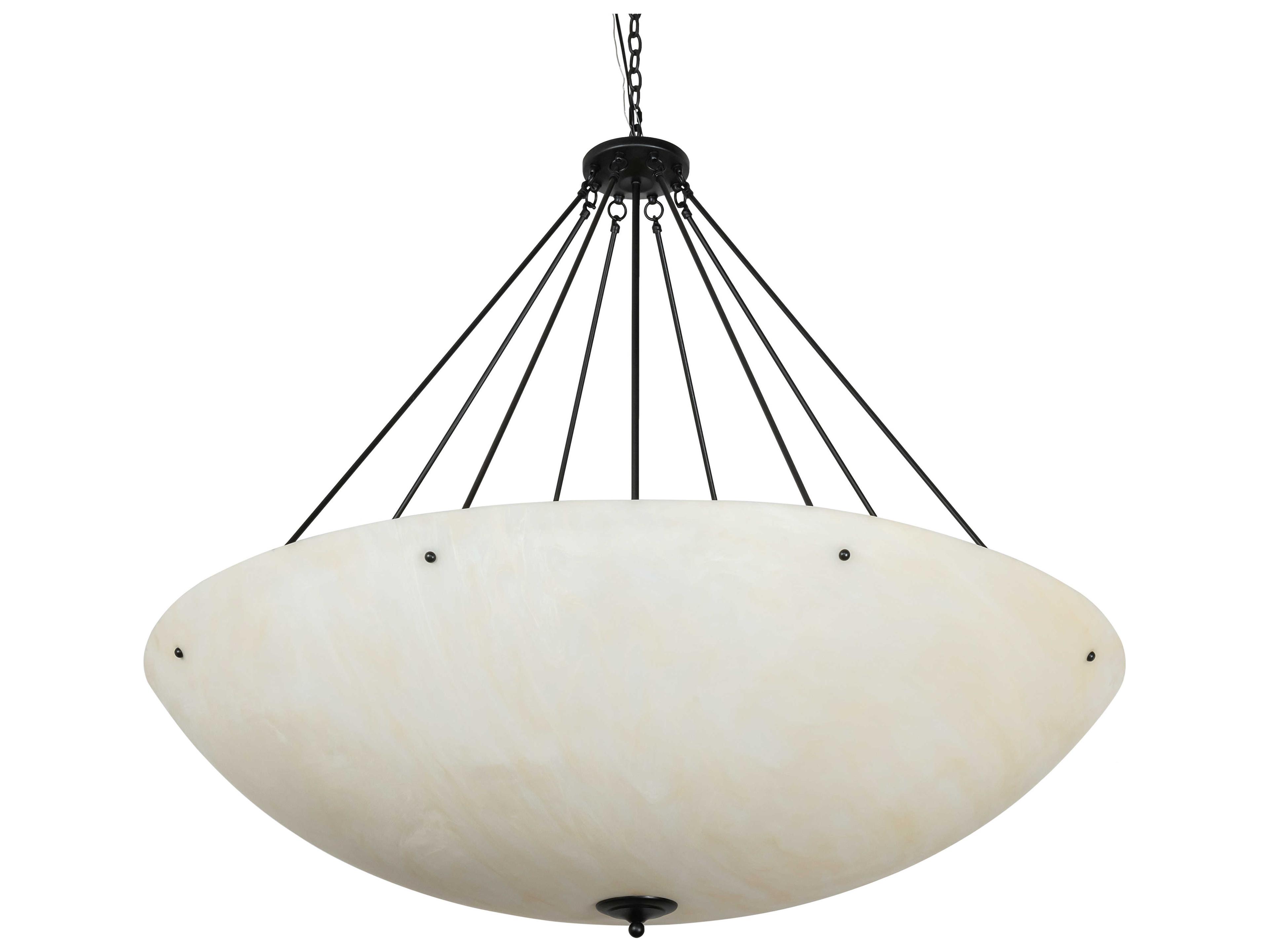 Meyda Madison 12-Light Mahogany Bronze Bowl Pendant