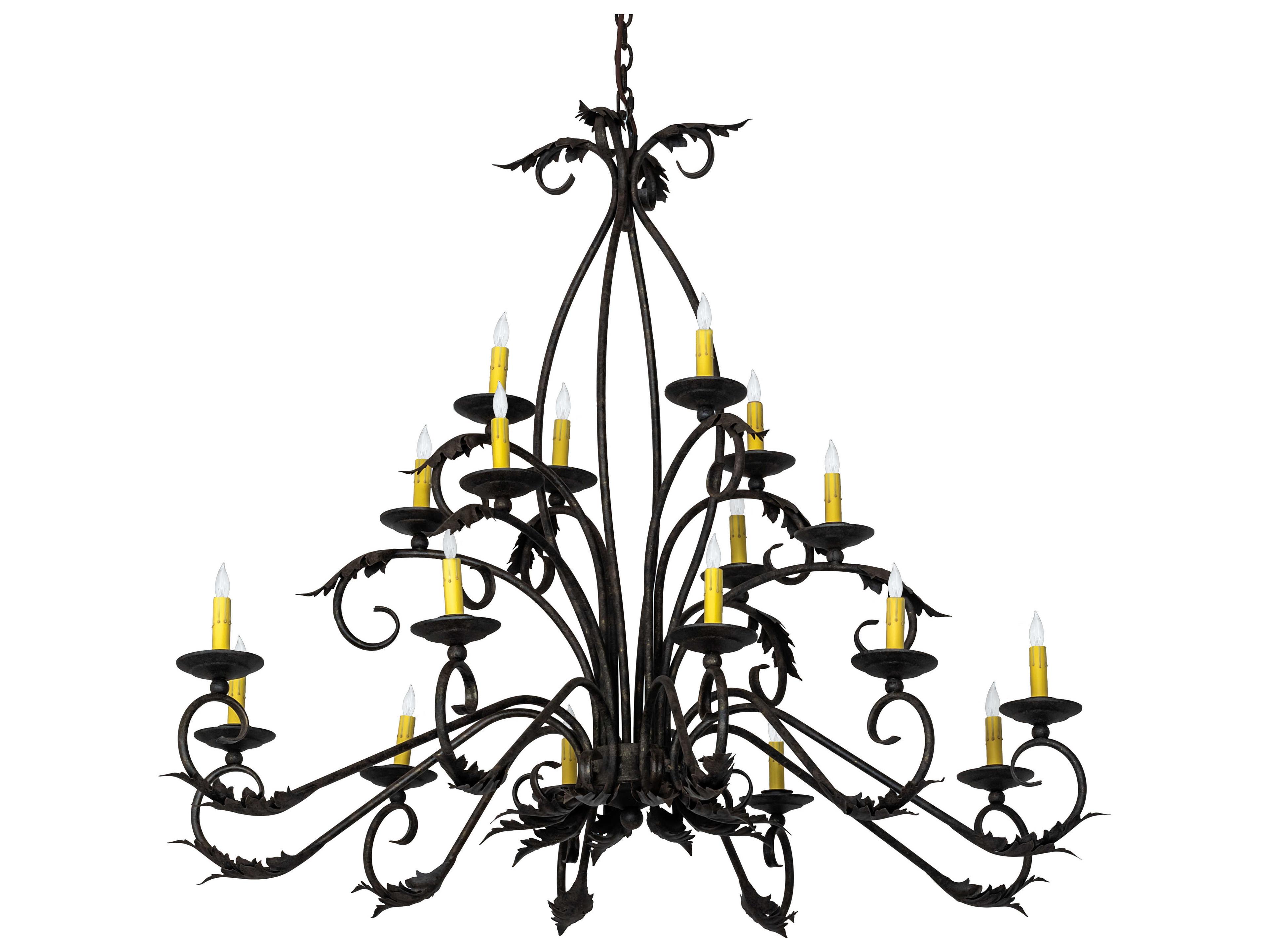 Meyda Windsor 18-Light8-Light Antique Brown Candelabra Chandelier