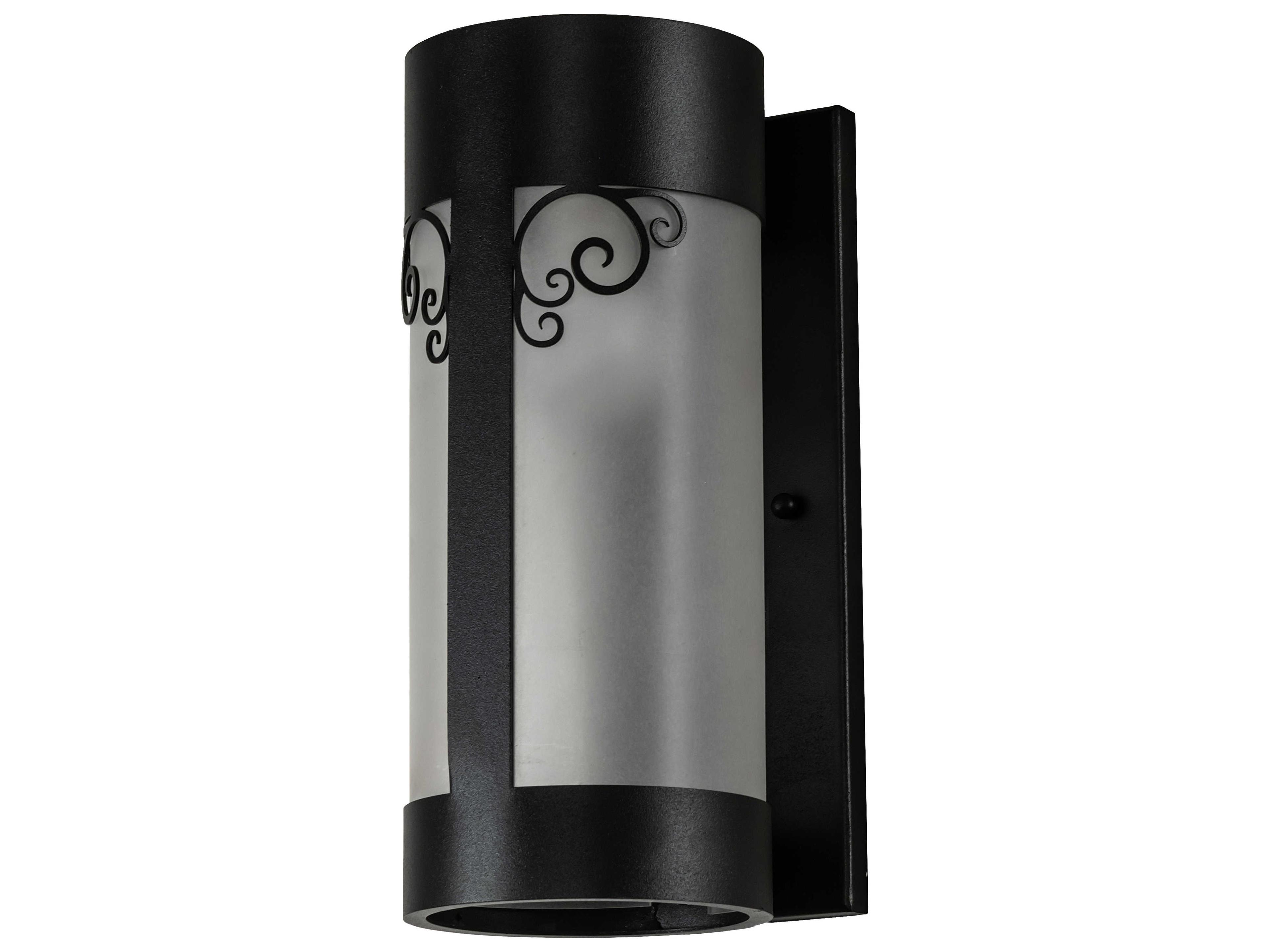 Meyda Putrelo 1-Light Wrought Iron Black Wall Sconce