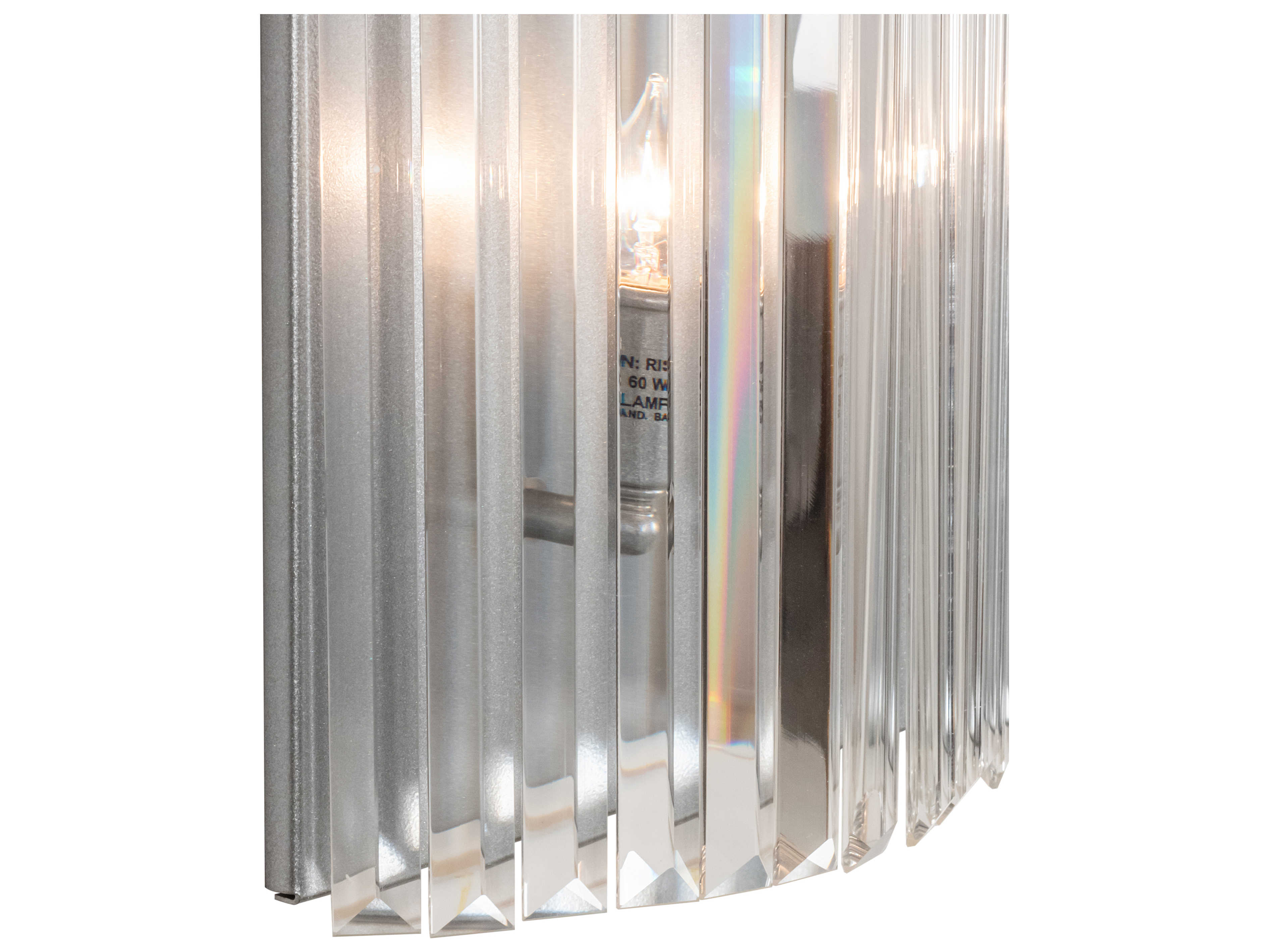 Meyda Beckam 2-Light Sparkle Silver Glass Wall Sconce