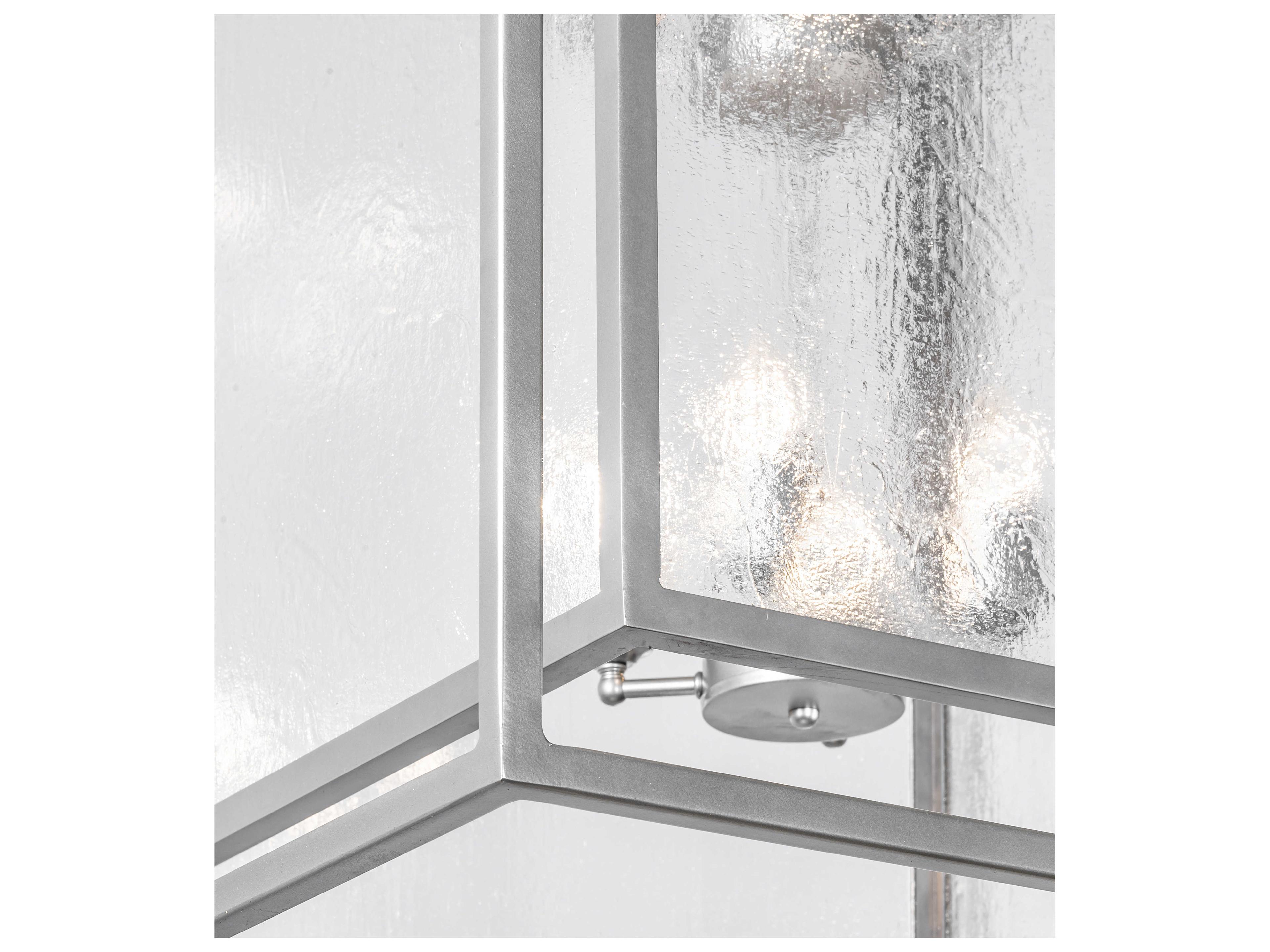 Meyda Kitzi Box 8-Light Nickel Glass Candelabra Geometric Tiered Chandelier