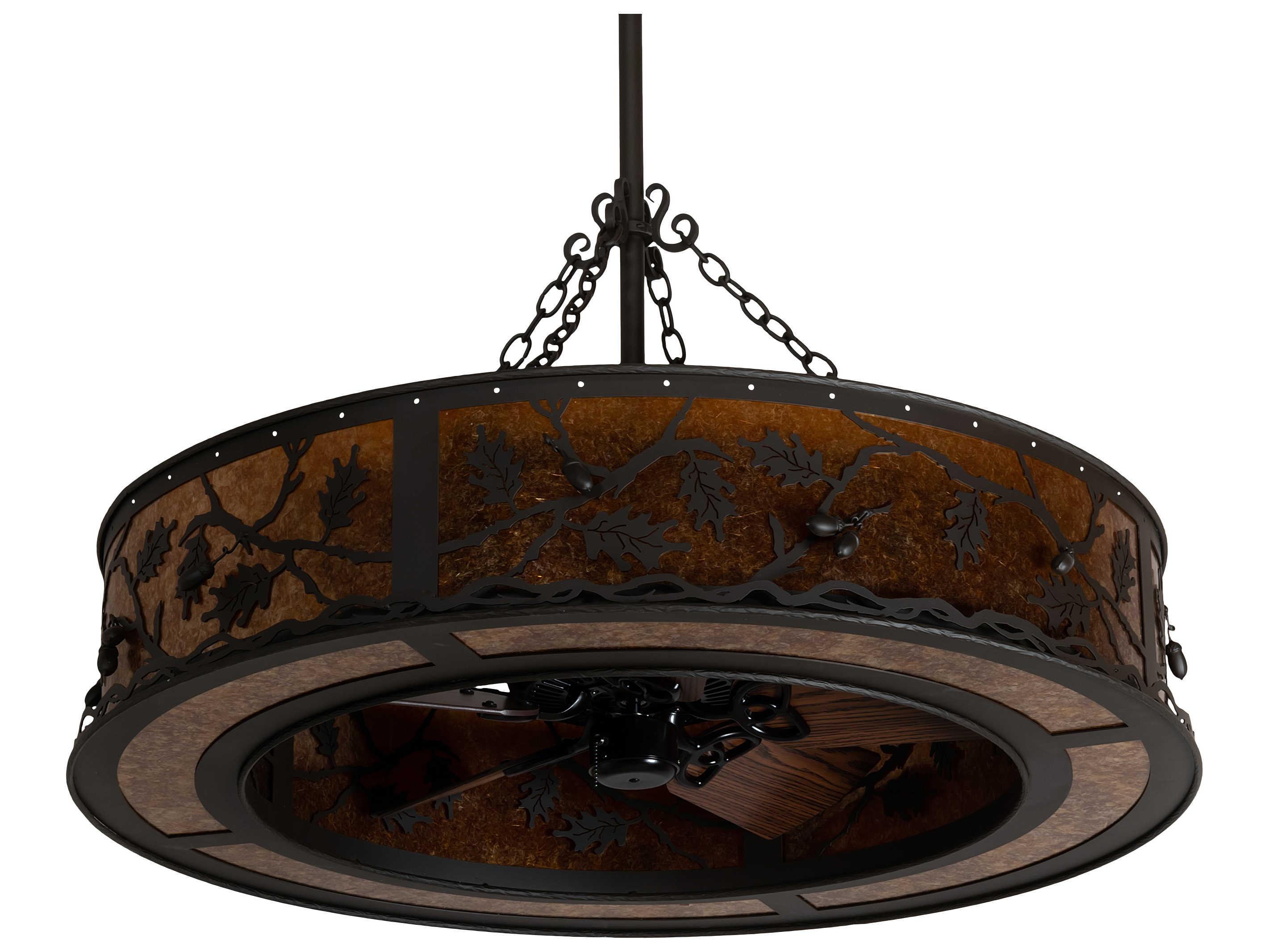 Meyda Oak Leaf & Acorn 8-Light 45" Ceiling Fan