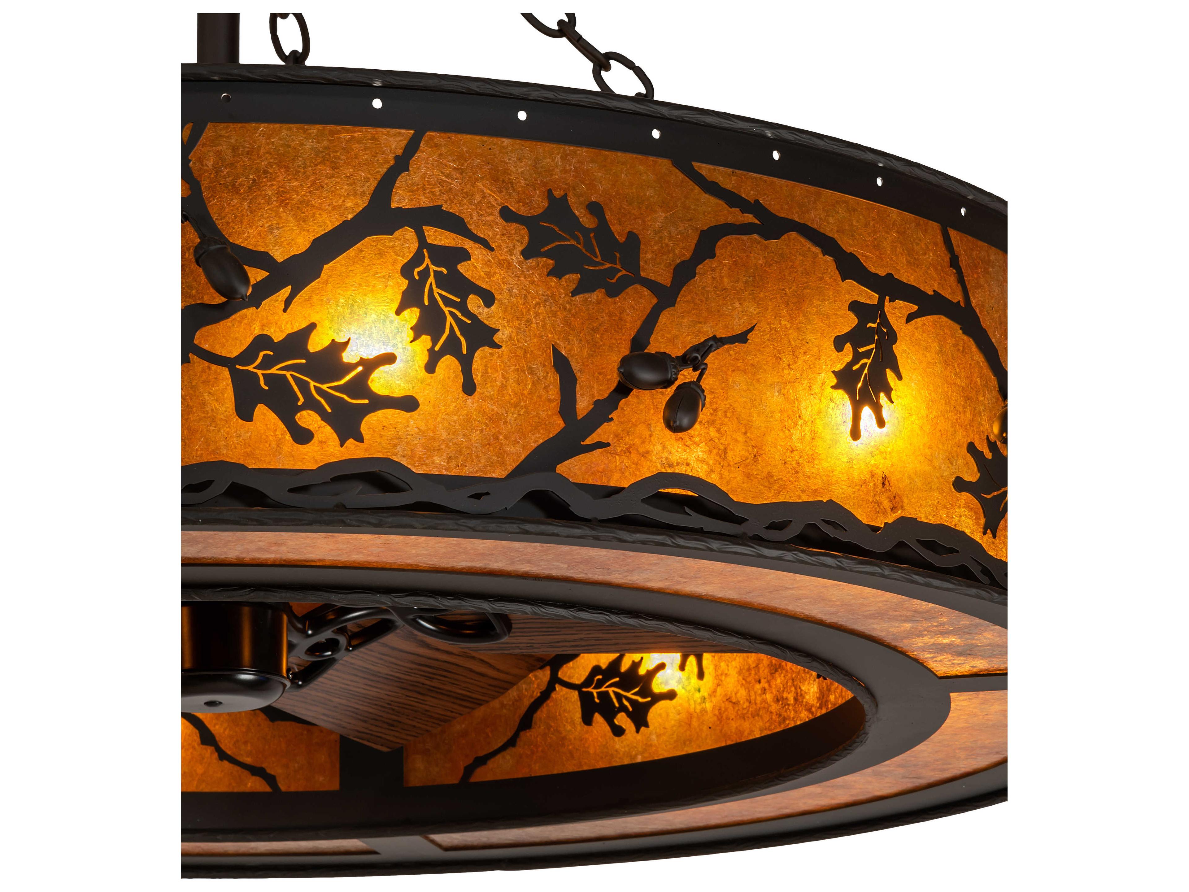 Meyda Oak Leaf & Acorn 8-Light 45" Ceiling Fan
