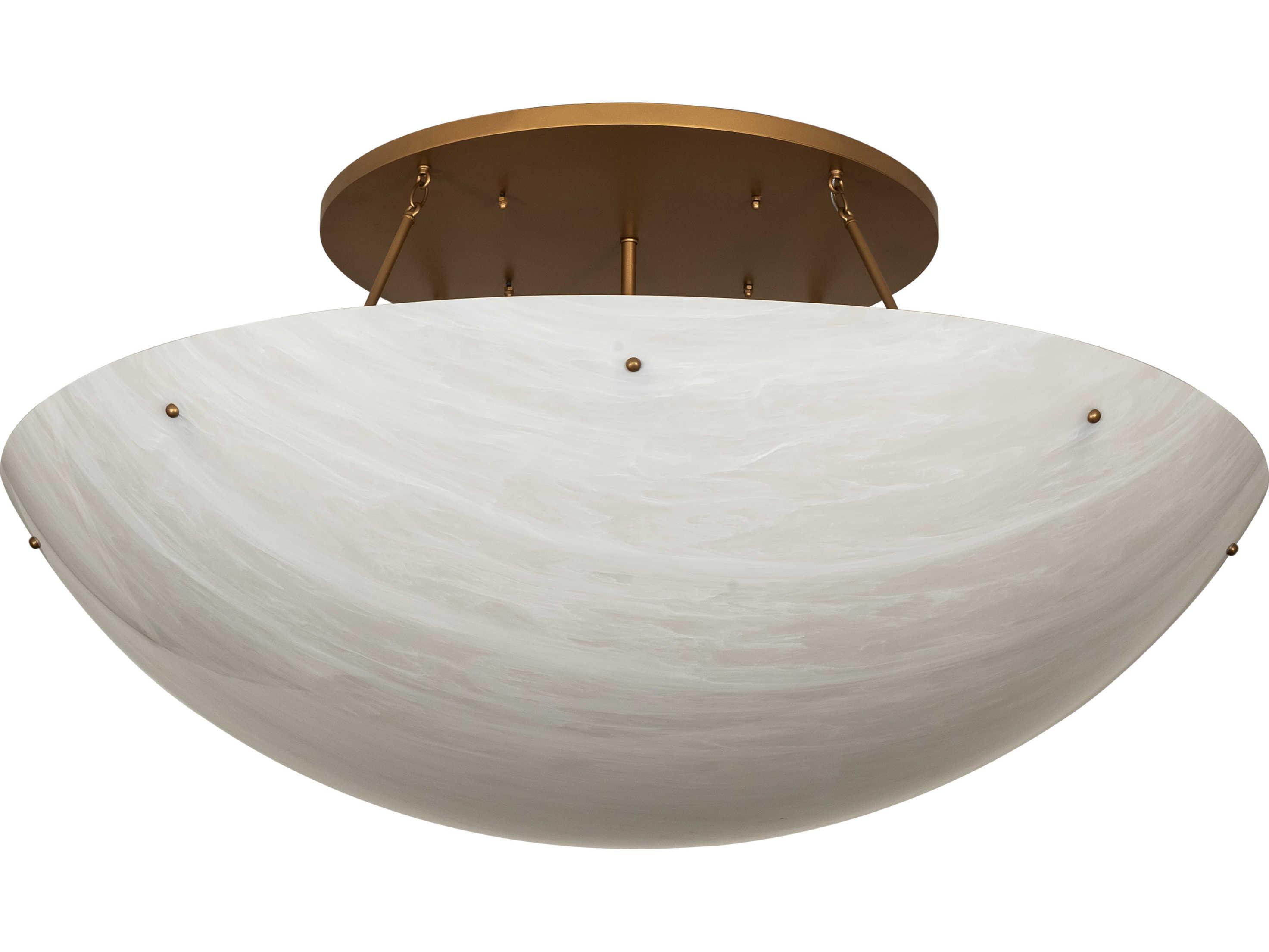 Meyda Artesia 12-Light Gold Metallic Bowl Flush Mount