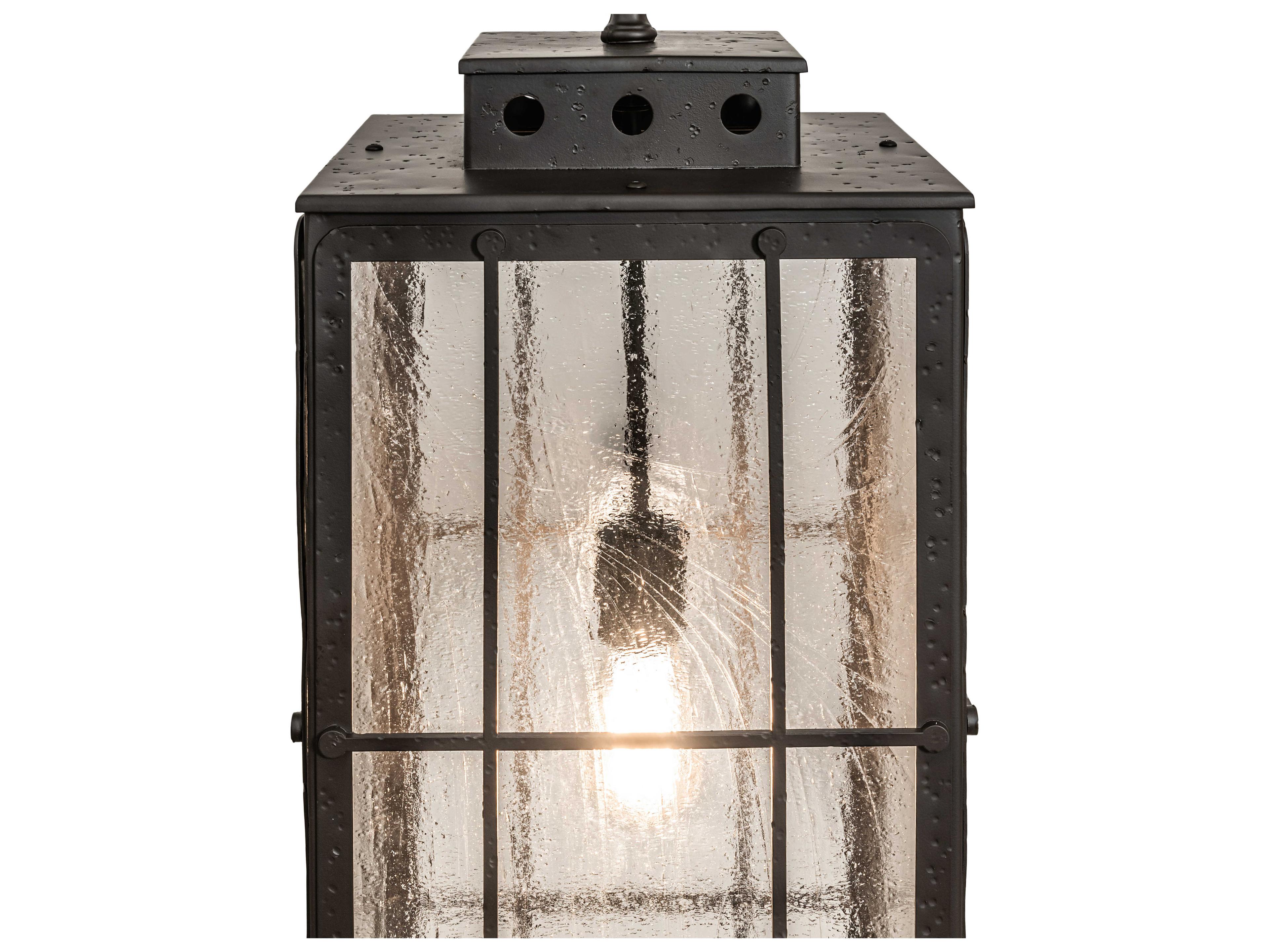 Meyda Pontrefract 1-Light Oil Rubbed Bronze Glass Lantern Mini Pendant