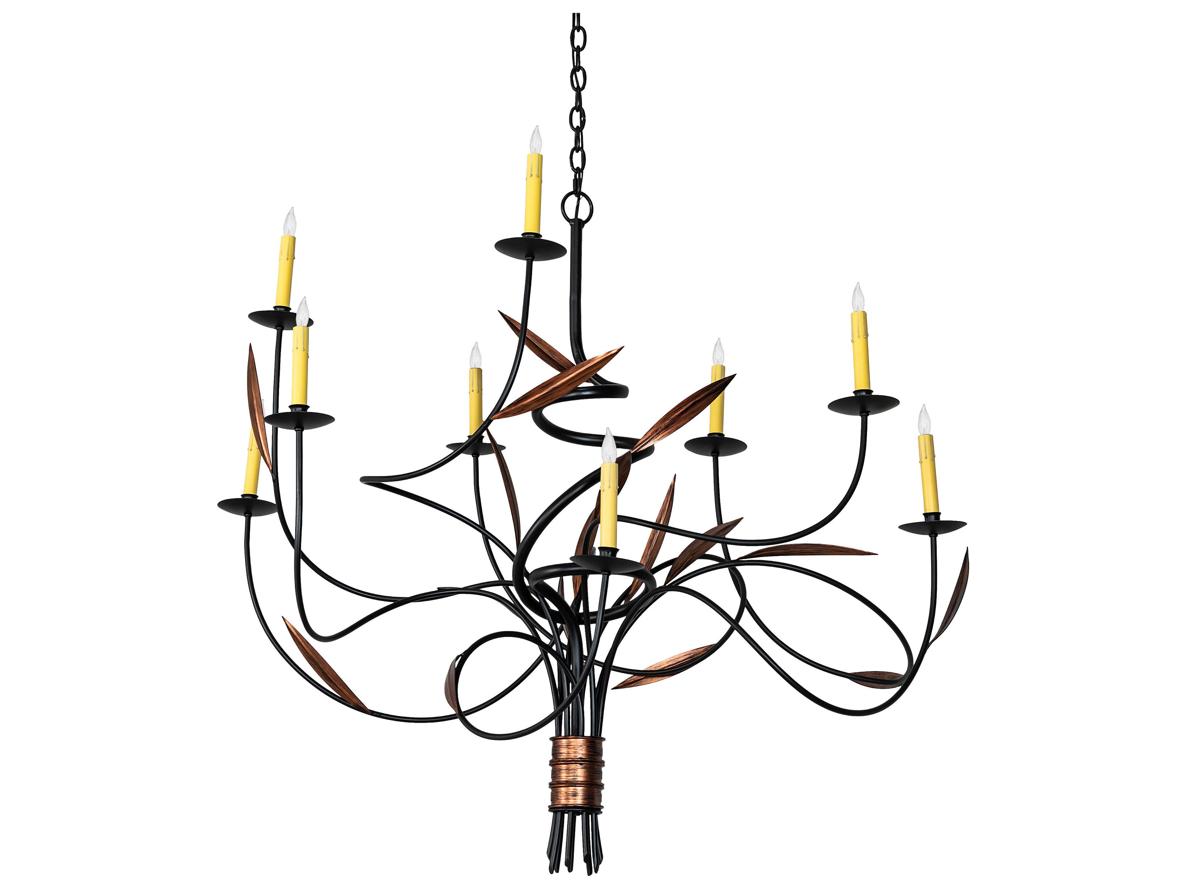 Meyda Layla 9-Light Bronze Candelabra Chandelier