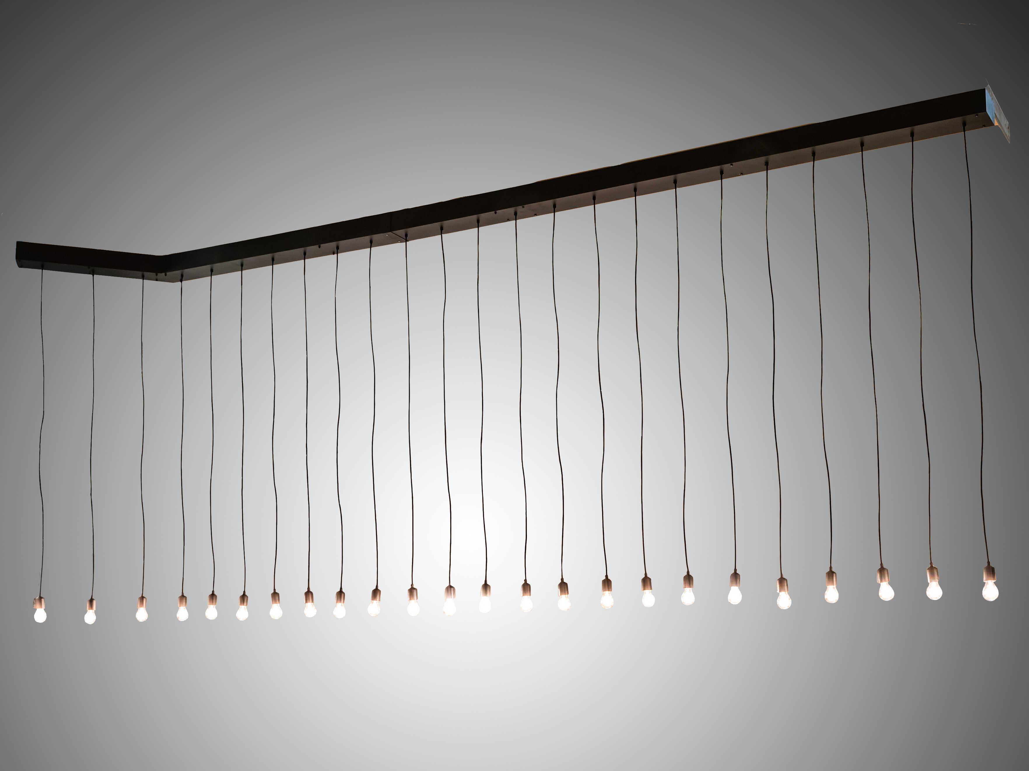 Meyda Alva 24-Light Steel LED Linear Island Pendant