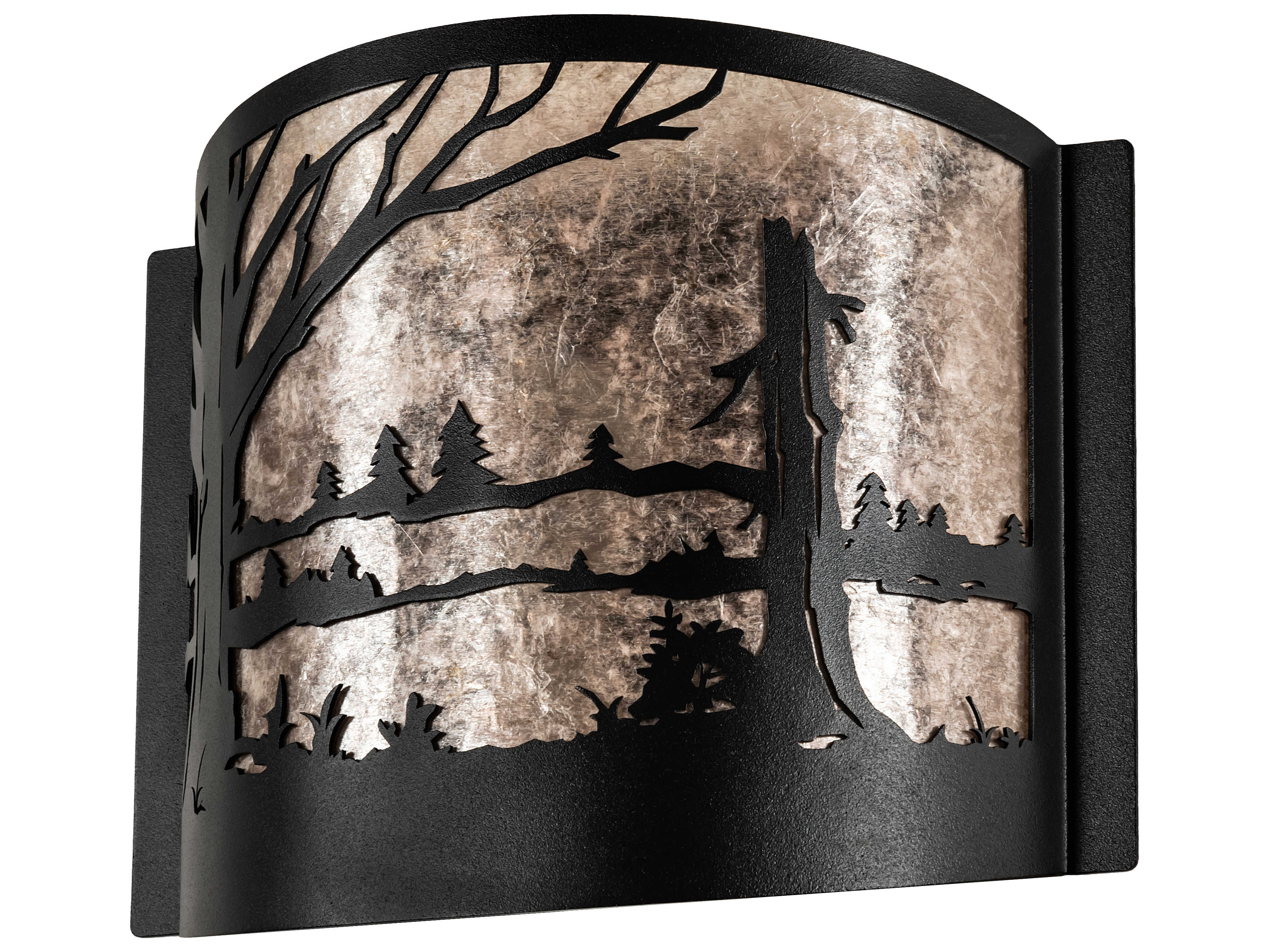 Meyda Quiet Pond 1-Light Textured Black Wall Sconce