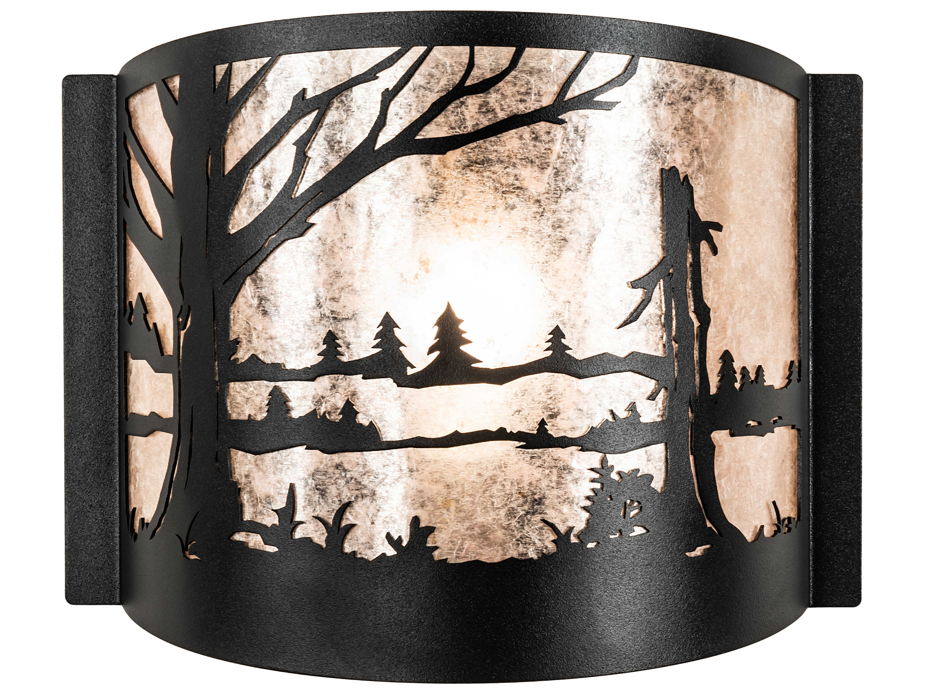 Meyda Quiet Pond 1-Light Textured Black Wall Sconce
