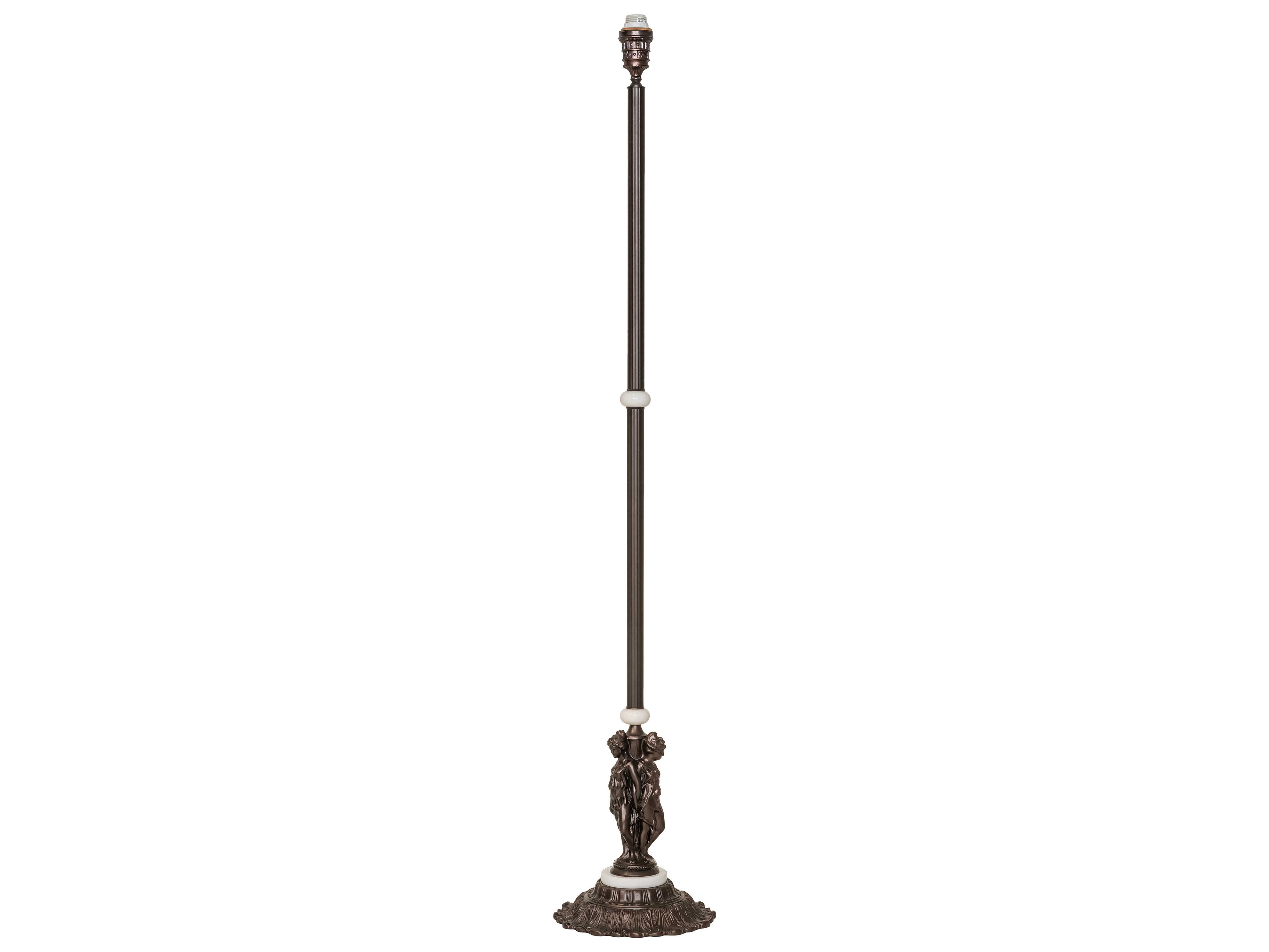 Meyda Shell With Jewels Glass Tiffany Mahogany Bronze Floor Lamp