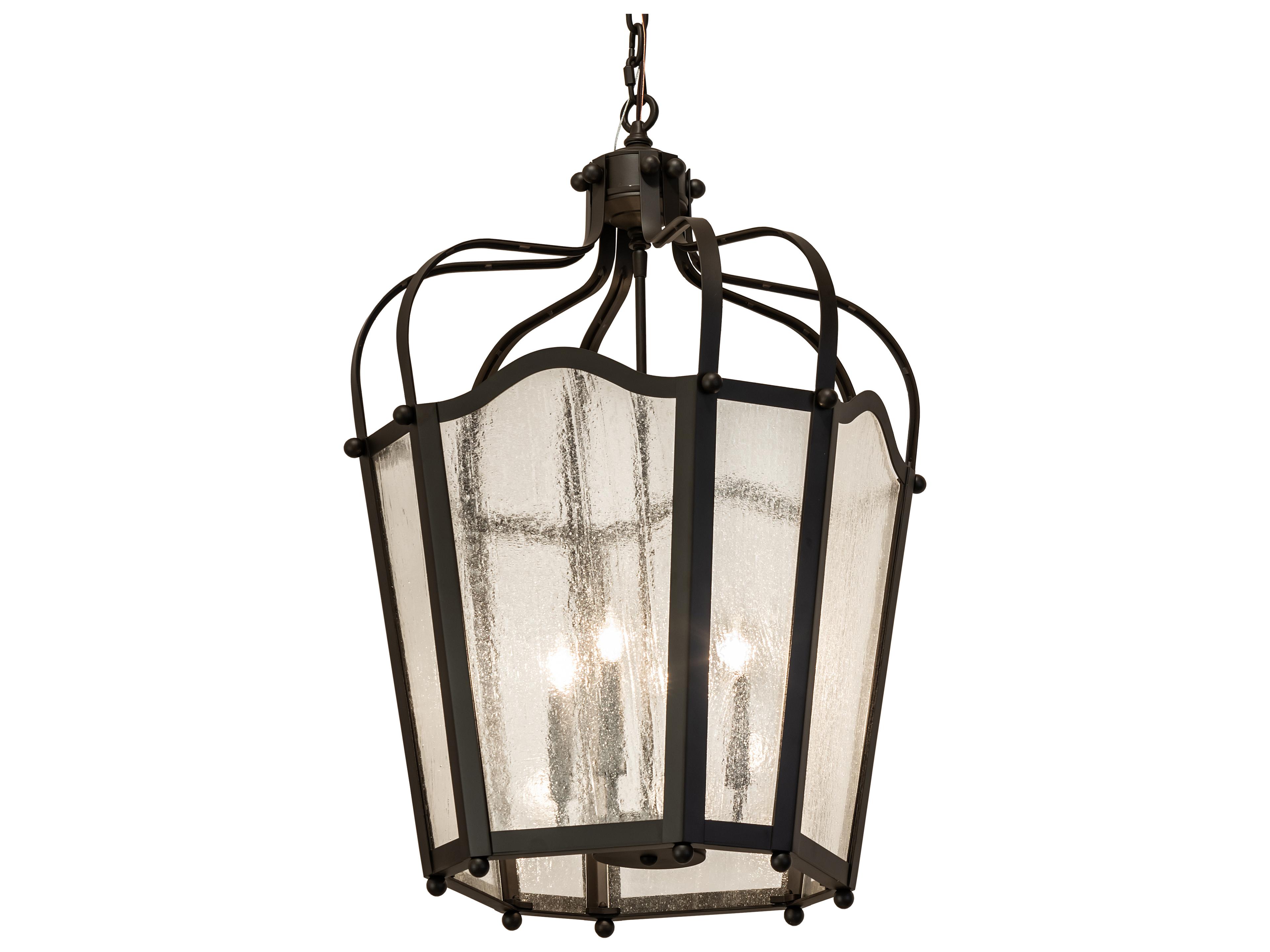 Meyda Citadel 4-Light Bronze Oil Rubbed Glass Candelabra Chandelier