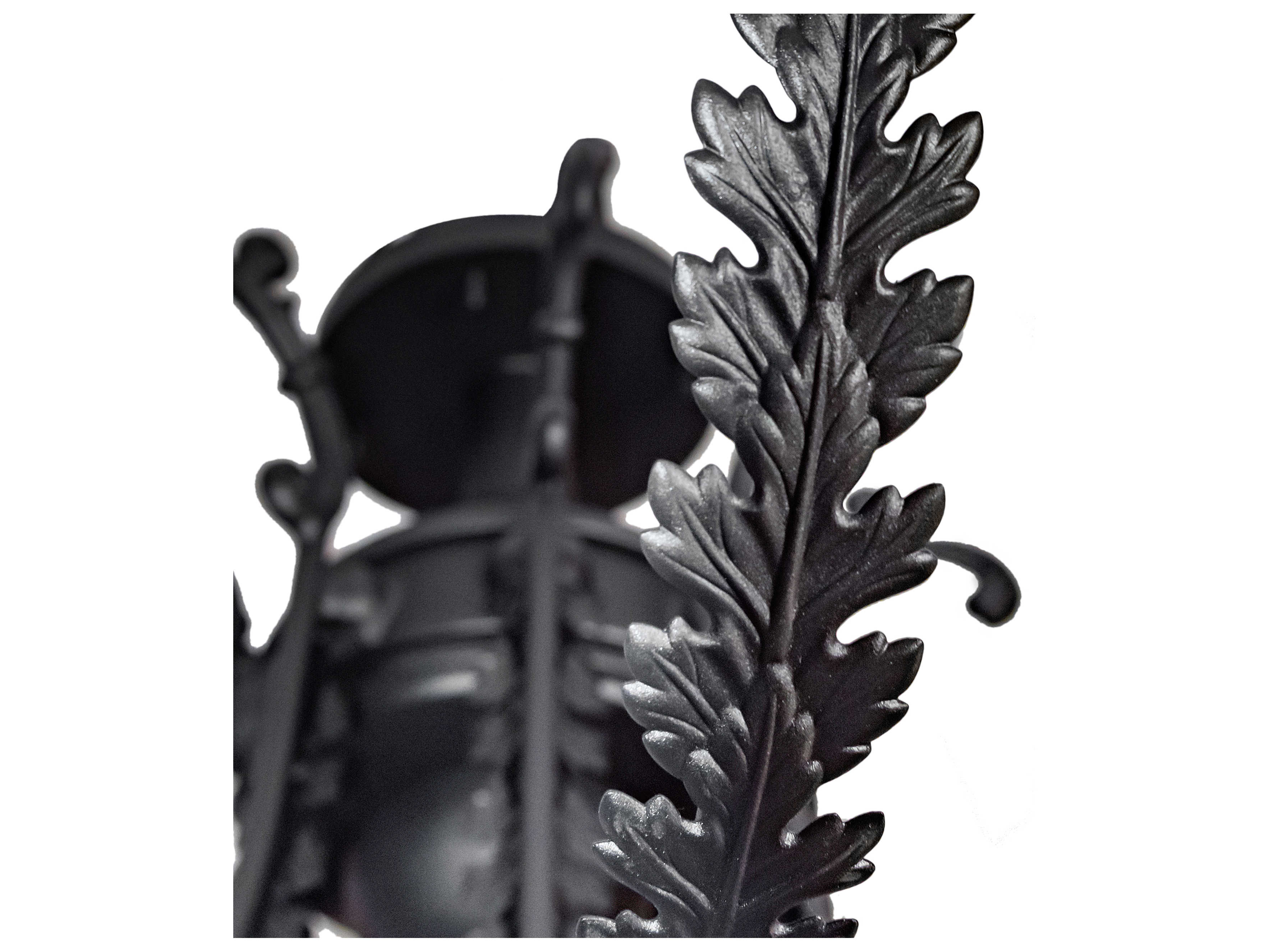 Meyda Oak Bough 8-Light Black Semi Flush Mount