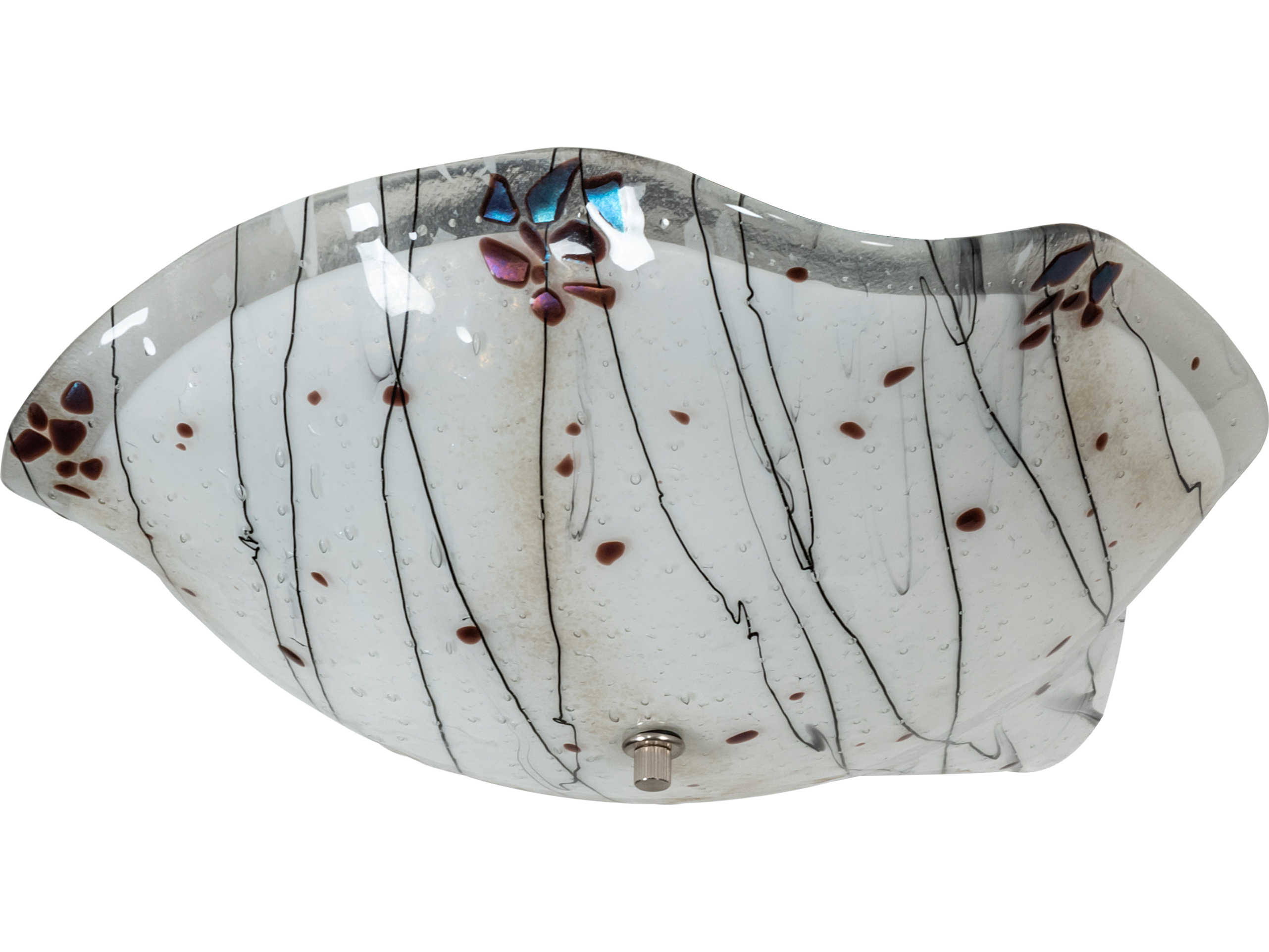 Meyda Metro Fusion 3-Light Nickel Glass Flush Mount